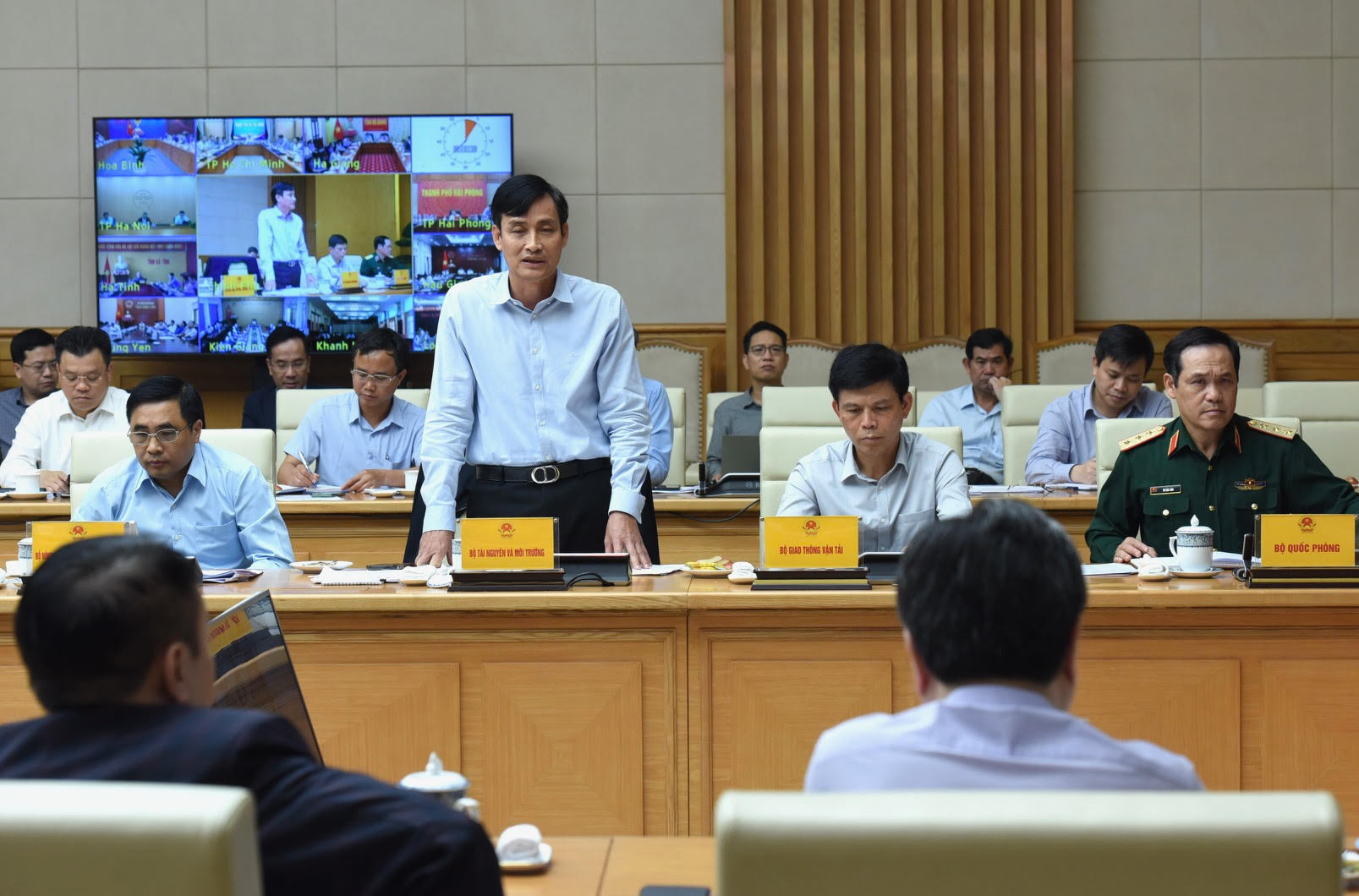 Đại diện lãnh đạo Bộ Tài nguyên môi trường phát biểu.