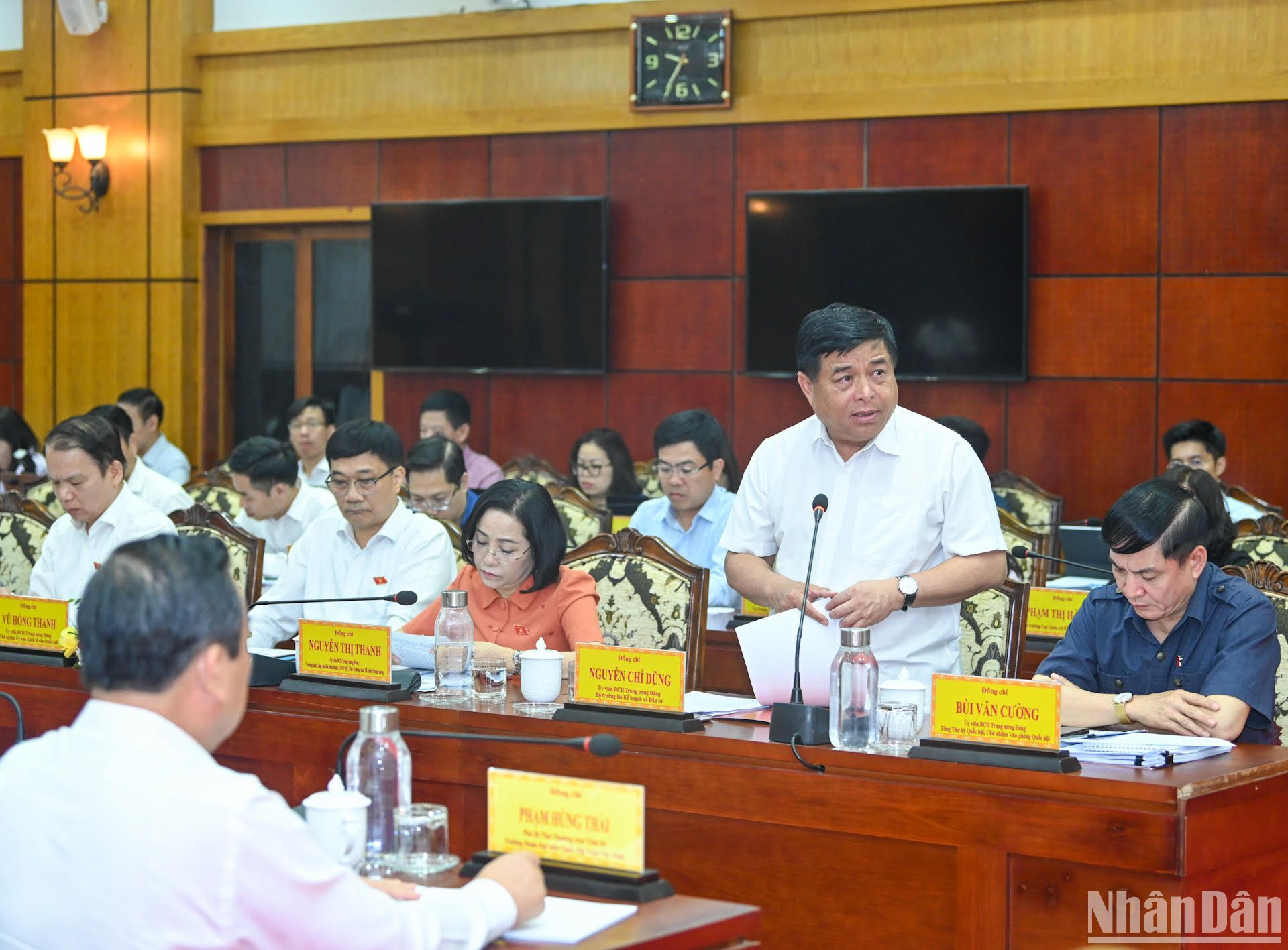 Bộ trưởng Kế hoạch và Đầu tư Nguyễn Chí Dũng phát biểu tại buổi làm việc.