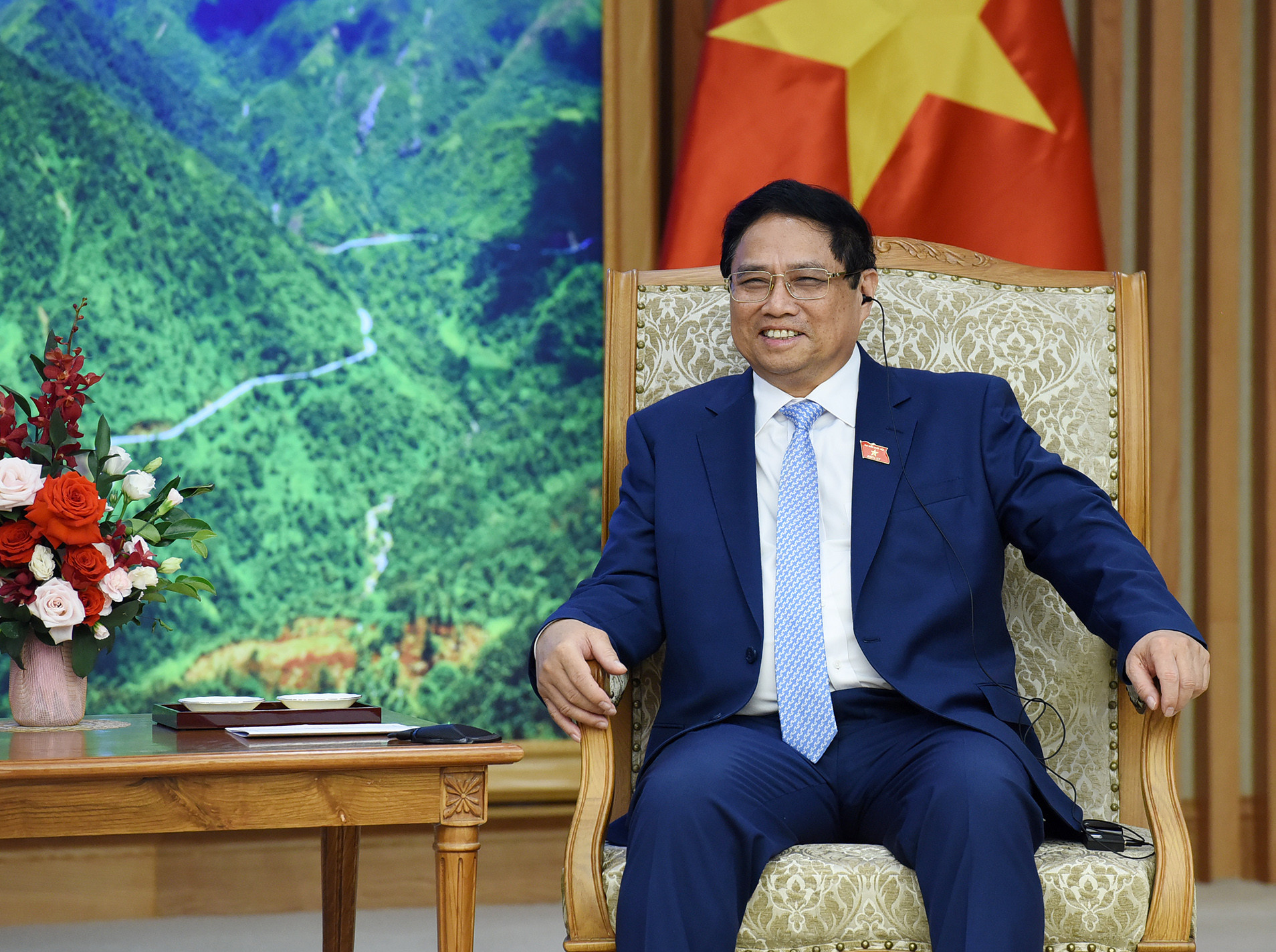 Thủ tướng Phạm Minh Chính phát biểu tại buổi tiếp.