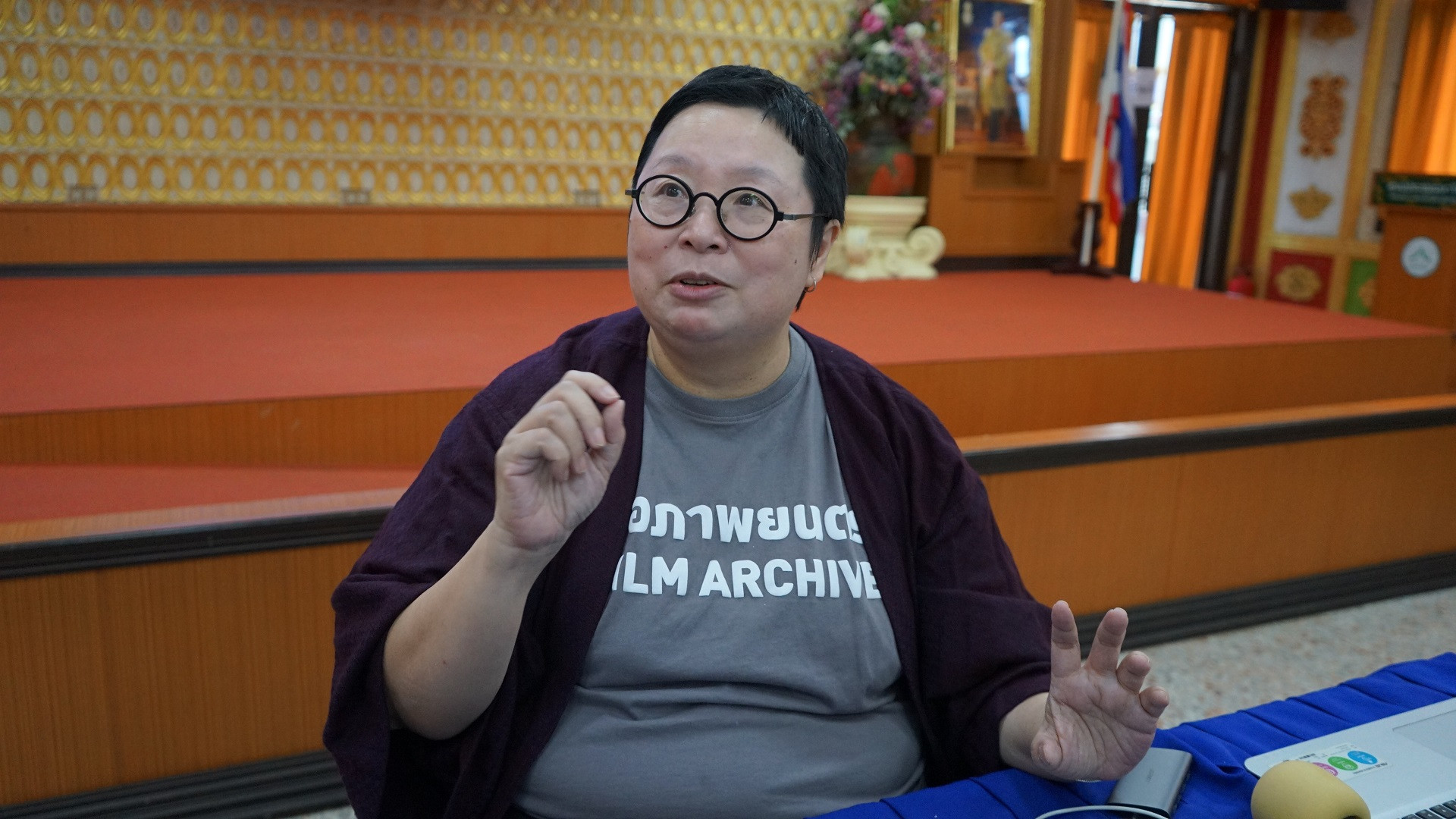 Giám đốc Cục Lưu trữ phim Thái Lan Chalida Uabumrungjit chia sẻ về các mục tiêu phát triển ngành điện ảnh của Thái Lan. (Ảnh: ĐINH TRƯỜNG)