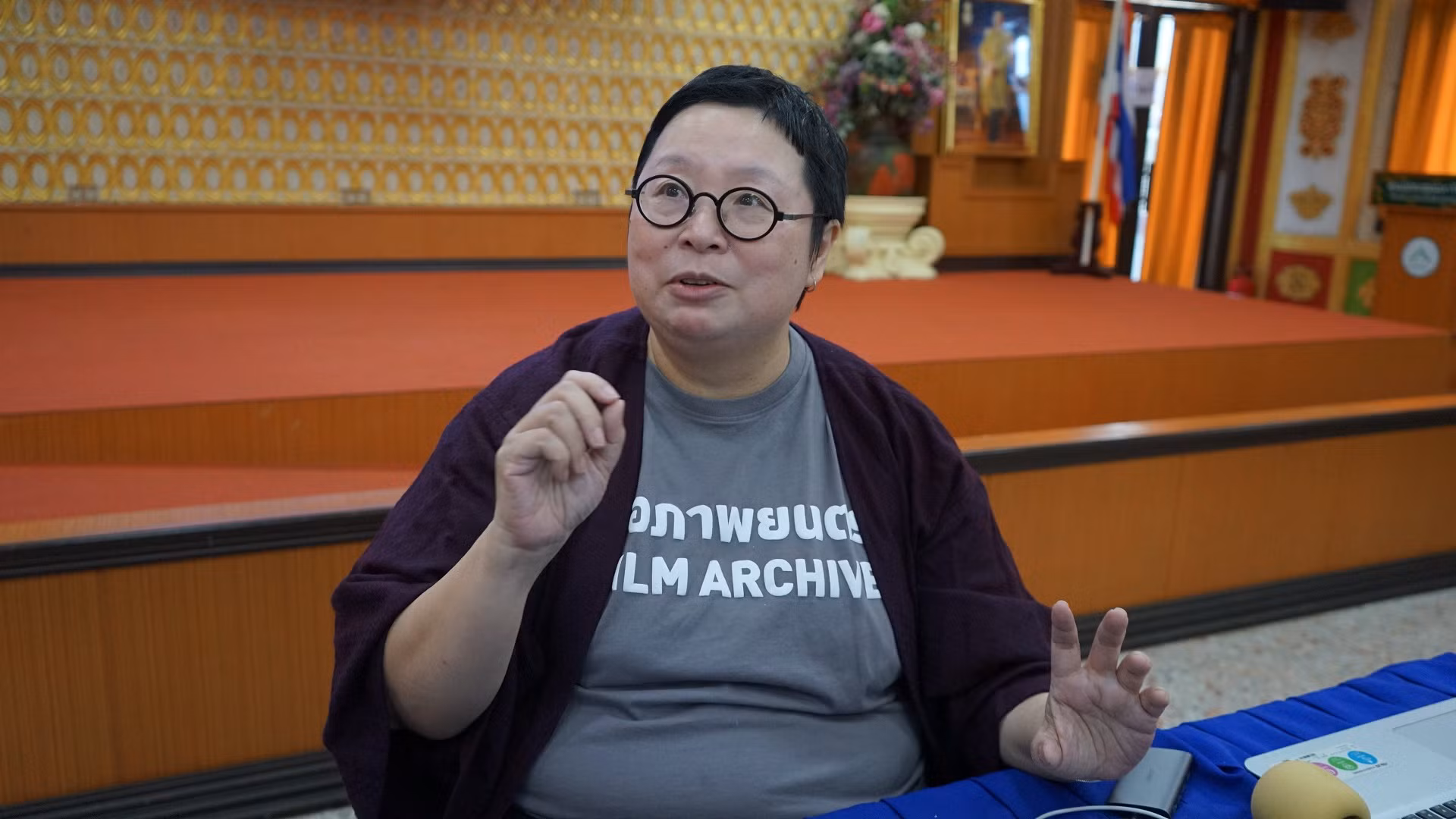 Giám đốc Cục Lưu trữ phim Thái Lan Chalida Uabumrungjit chia sẻ về các mục tiêu phát triển ngành điện ảnh của Thái Lan. (Ảnh: ĐINH TRƯỜNG)