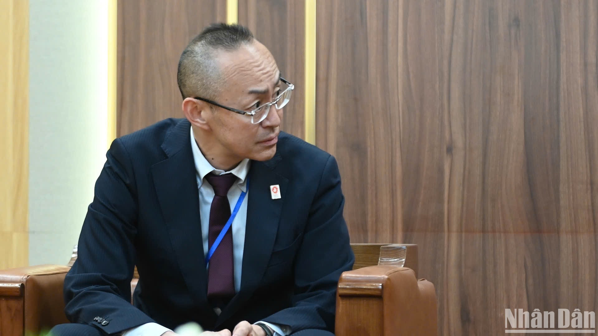 Trưởng Đại diện JICA tại Việt Nam, ông Kobayashi Yosuke tại buổi làm việc. (Ảnh: BÙI GIANG) Trưởng Đại diện JICA tại Việt Nam, ông Kobayashi Yosuke tại buổi làm việc. (Ảnh: BÙI GIANG)