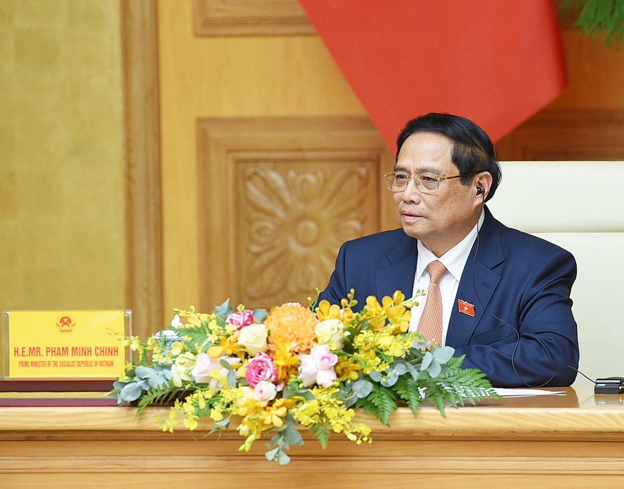 Thủ tướng Phạm Minh Chính phát biểu tại buổi tiếp ông Narayana Murthy - đồng sáng lập hãng phần mềm Infosys (Ấn Độ). Thủ tướng Phạm Minh Chính phát biểu tại buổi tiếp ông Narayana Murthy - đồng sáng lập hãng phần mềm Infosys (Ấn Độ).