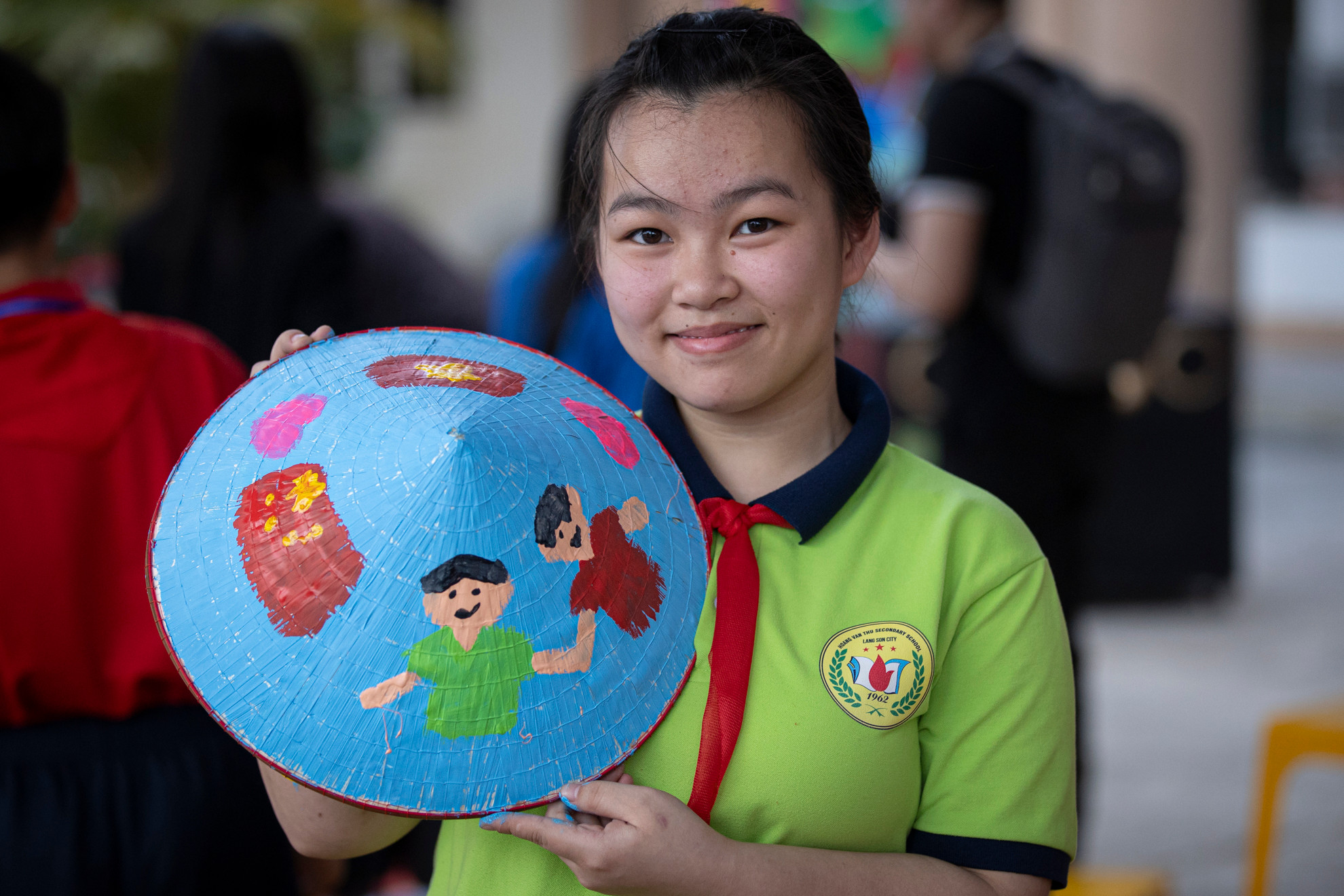 Em Nguyễn Thanh Hảo, học sinh trường THCS Hoàng Văn Thụ rất thích tác phẩm của mình, em mong muốn được lan tỏa tình đoàn kết hữu nghị giữa Việt Nam và Trung Quốc.