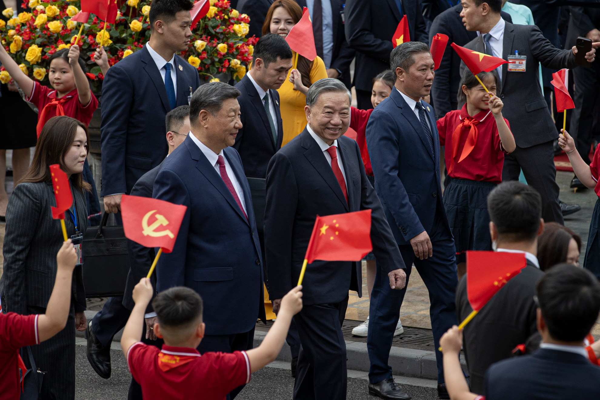 Tổng Bí thư Tô Lâm và Tổng Bí thư, Chủ tịch Trung Quốc Tập Cận Bình tại Phủ Chủ tịch.