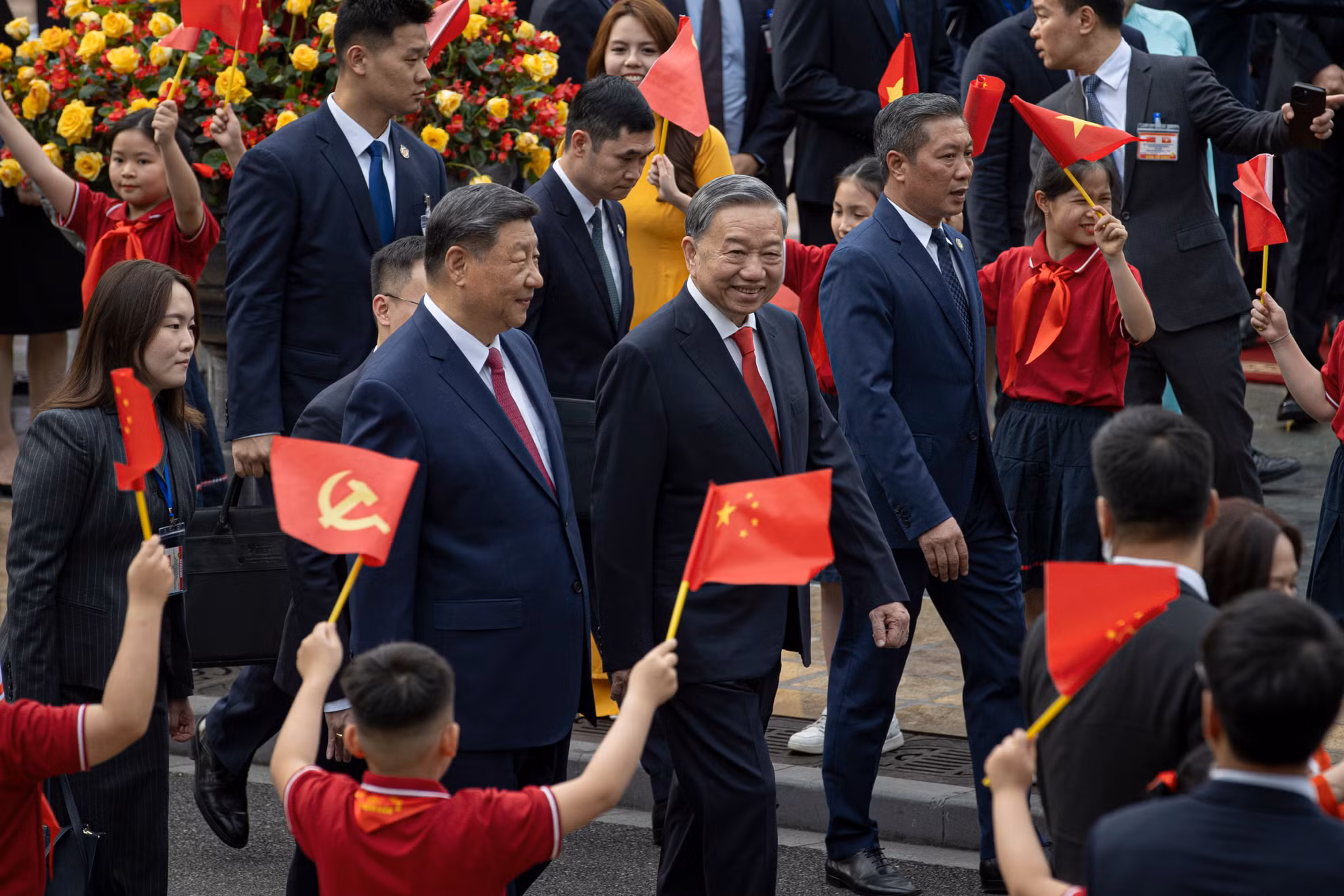 Tổng Bí thư Tô Lâm và Tổng Bí thư, Chủ tịch Trung Quốc Tập Cận Bình tại Phủ Chủ tịch.