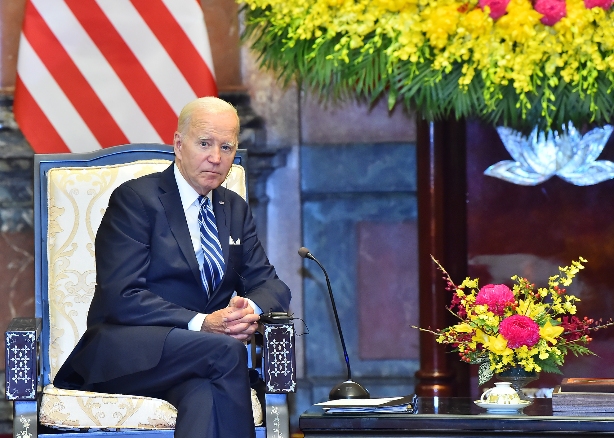 Tổng thống Hoa Kỳ Joe Biden phát biểu tại buổi tiếp.
