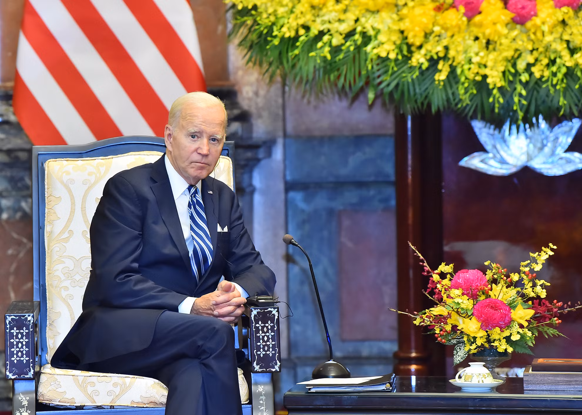Tổng thống Hoa Kỳ Joe Biden phát biểu tại buổi tiếp.