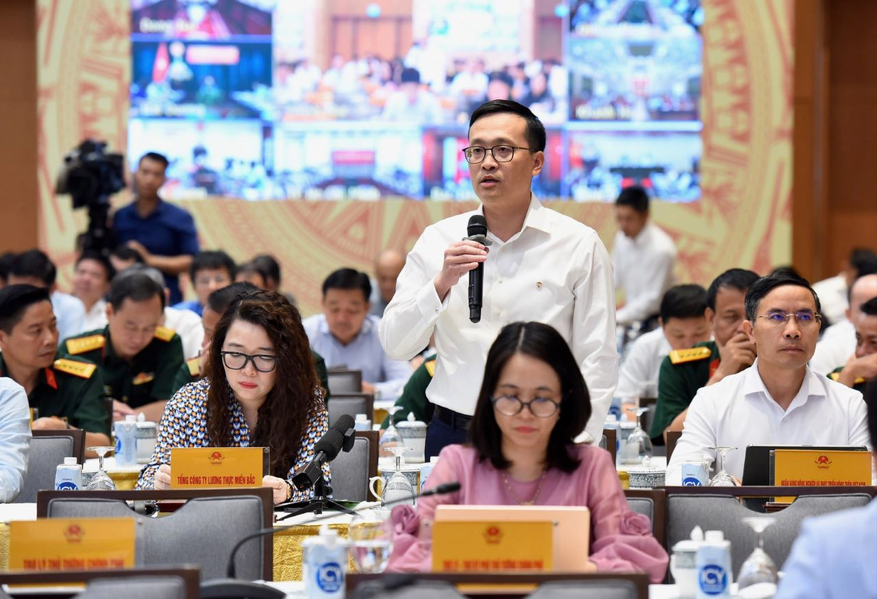 Chủ tịch Ngân hàng TMCP Ngoại thương Việt Nam Phạm Quang Dũng phát biểu.