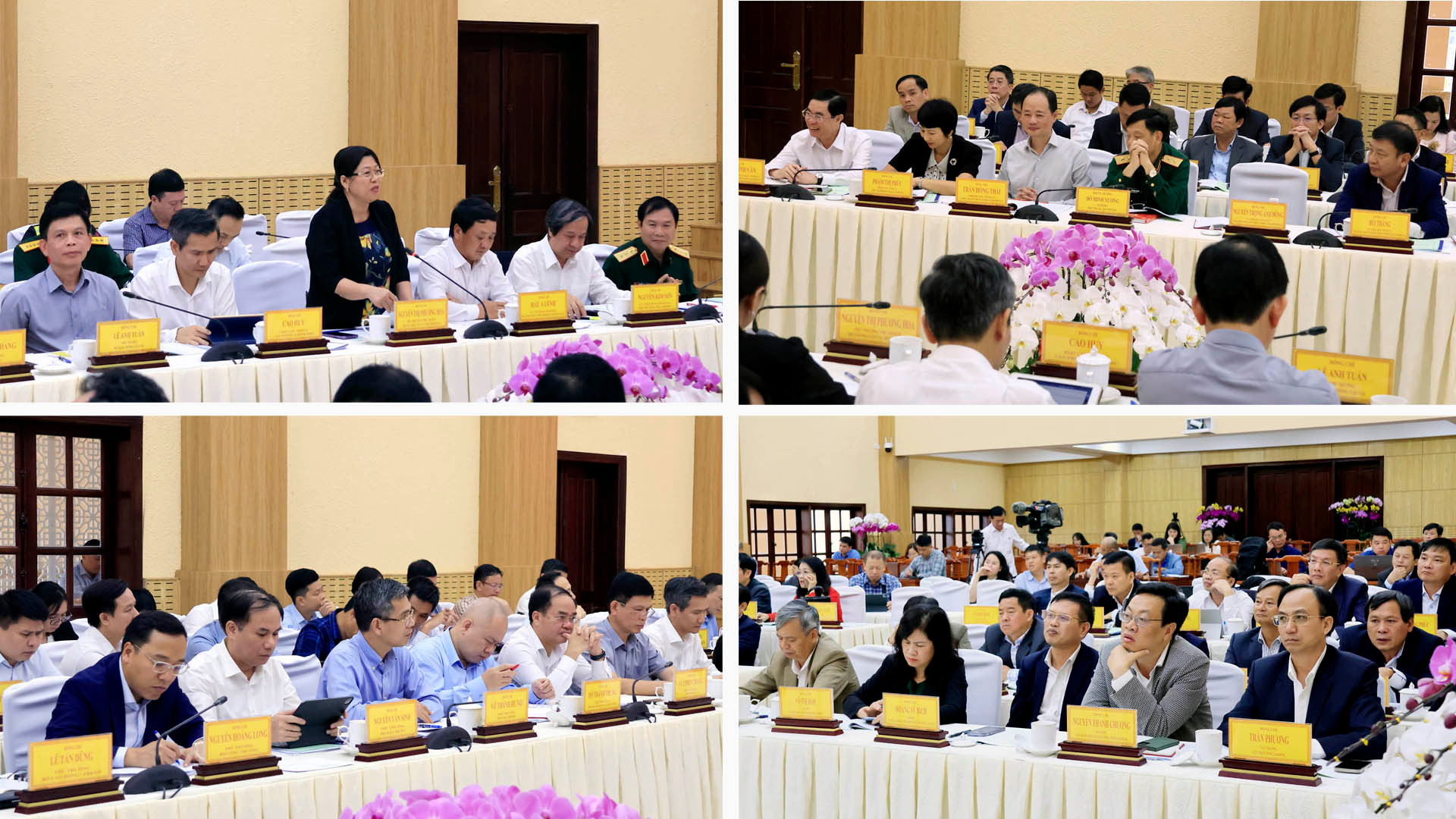 Đoàn công tác Trung ương và lãnh đạo tỉnh Lâm Đồng, lãnh đạo sở ngành địa phương tham dự buổi làm việc.