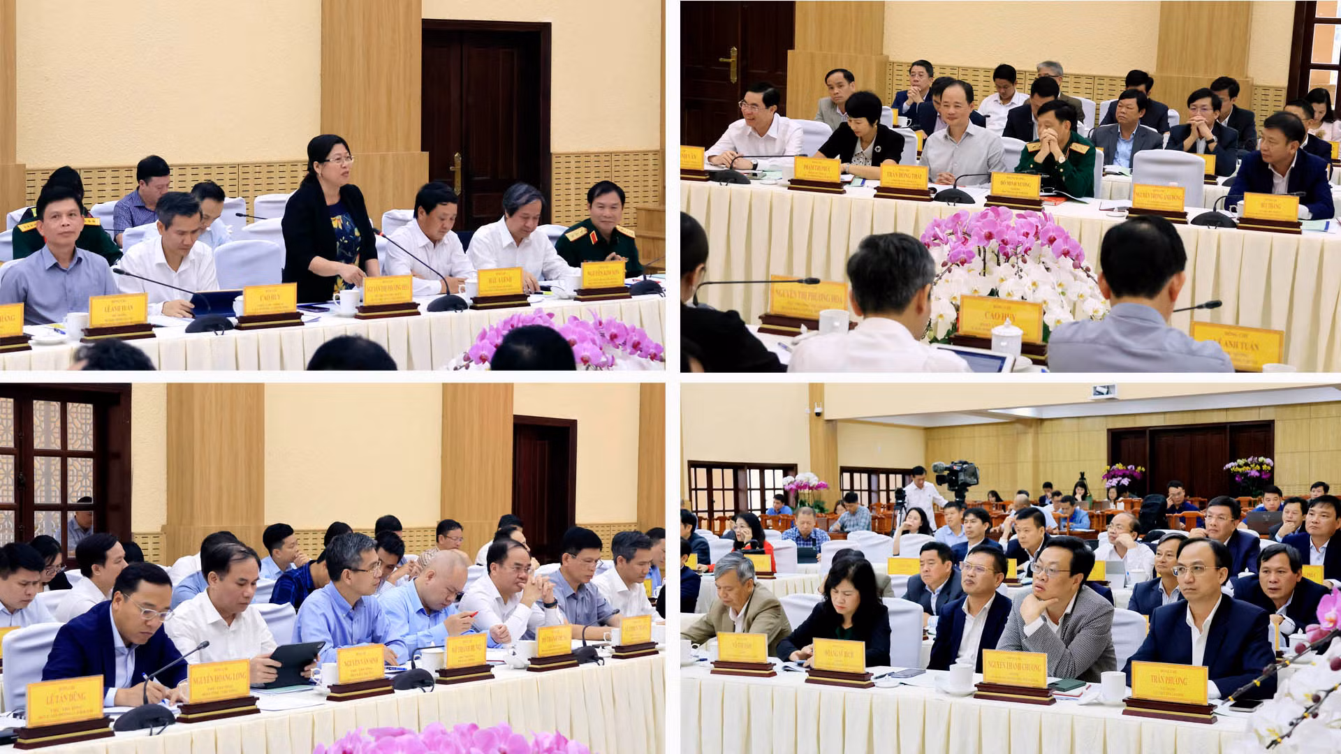 Đoàn công tác Trung ương và lãnh đạo tỉnh Lâm Đồng, lãnh đạo sở ngành địa phương tham dự buổi làm việc.