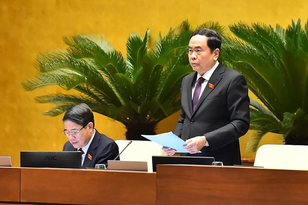 Phó Chủ tịch Thường trực Quốc hội Trần Thanh Mẫn điều hành phần chất vấn và trả lời chất vấn đối với Thủ tướng Phạm Minh Chính.