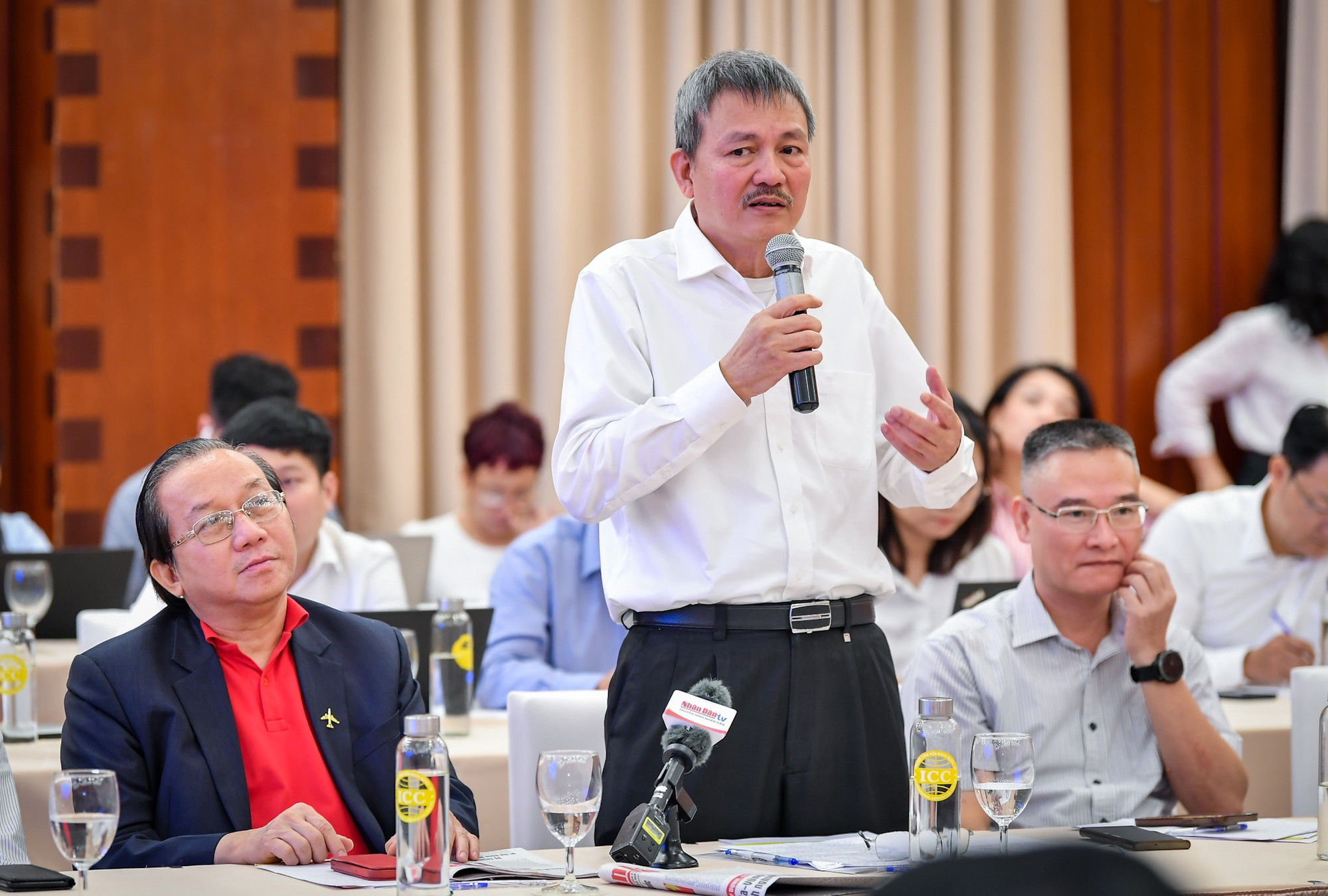 Ông Lại Xuân Thanh, Chủ tịch HĐQT Tổng công ty Cảng hàng không Việt Nam ACV phát biểu tại hội thảo.