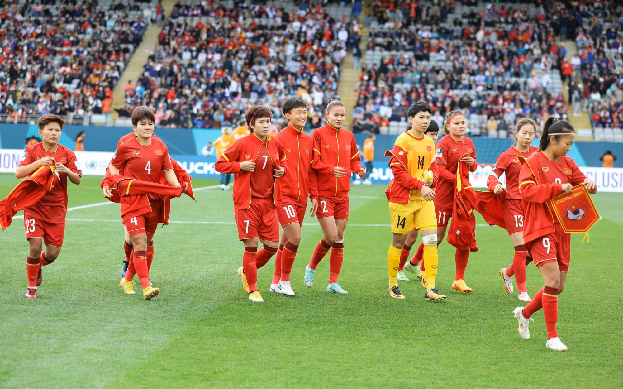 Bóng đá nữ Việt Nam hòa mình trong bầu không khí World Cup. (Ảnh: VFF) 