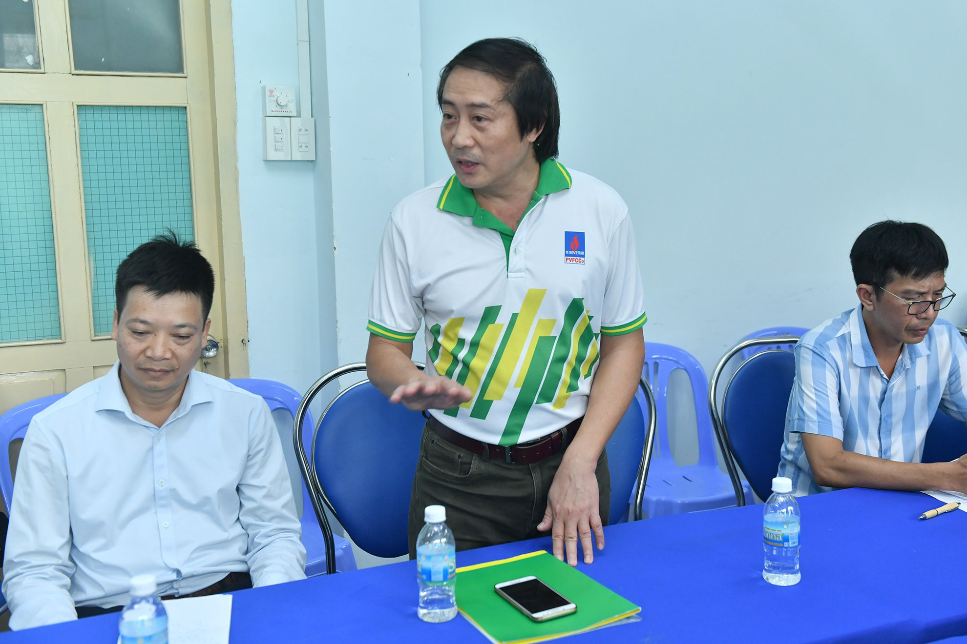 Ông Đoàn Quốc Quân - Phó Trưởng Ban Tiếp thị truyền thông của Tổng công ty Phân bón và Hóa chất Dầu khí Việt Nam chia sẻ niềm hứng khởi khi được đồng hành cùng giải đấu bóng bàn đỉnh cao quốc gia do Báo Nhân Dân tổ chức.