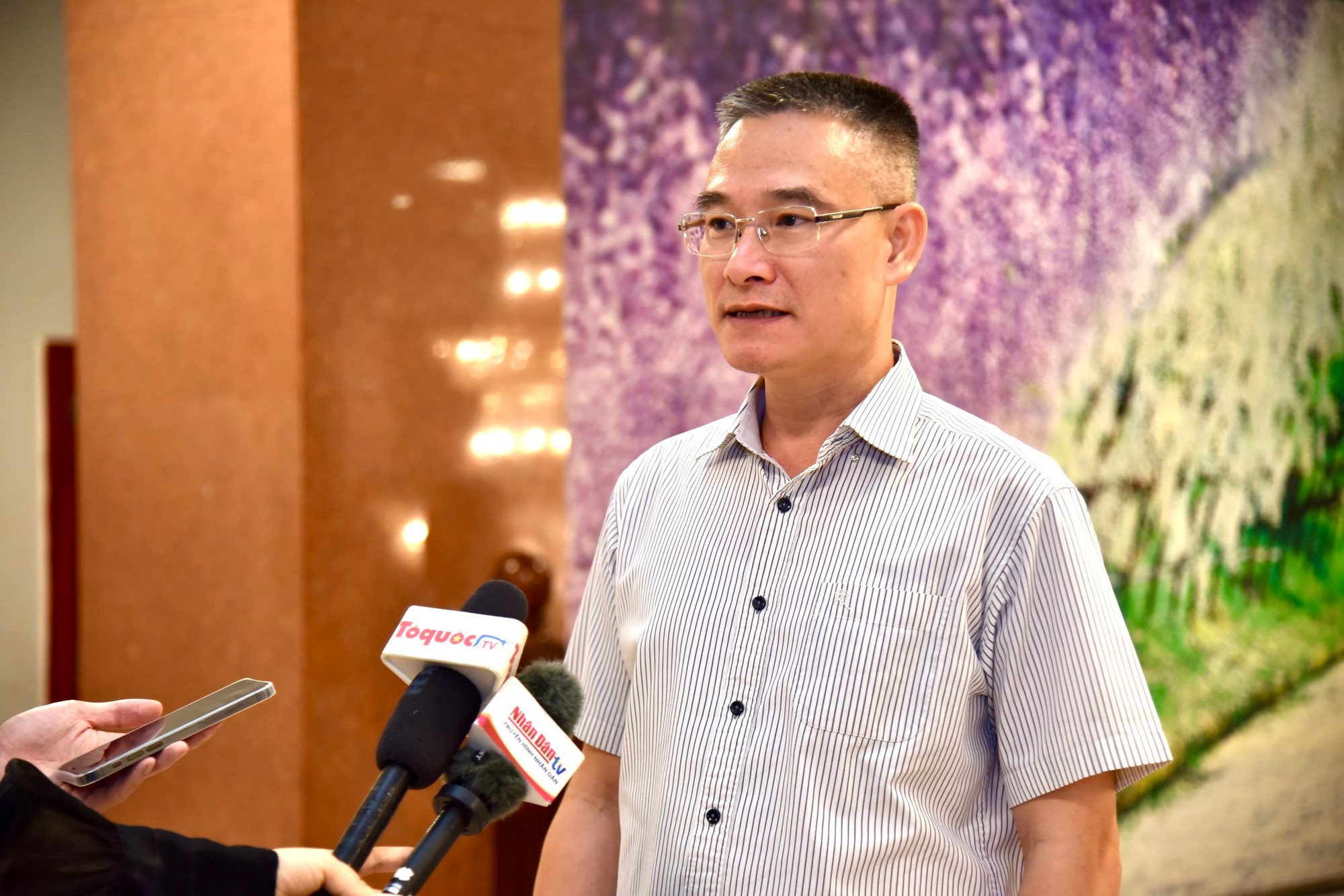 Ông Nguyễn Công Hoan, Tổng giám đốc Công ty Flamingo Redtours chia sẻ bên lề hội thảo góc nhìn của doanh nghiệp lữ hành.