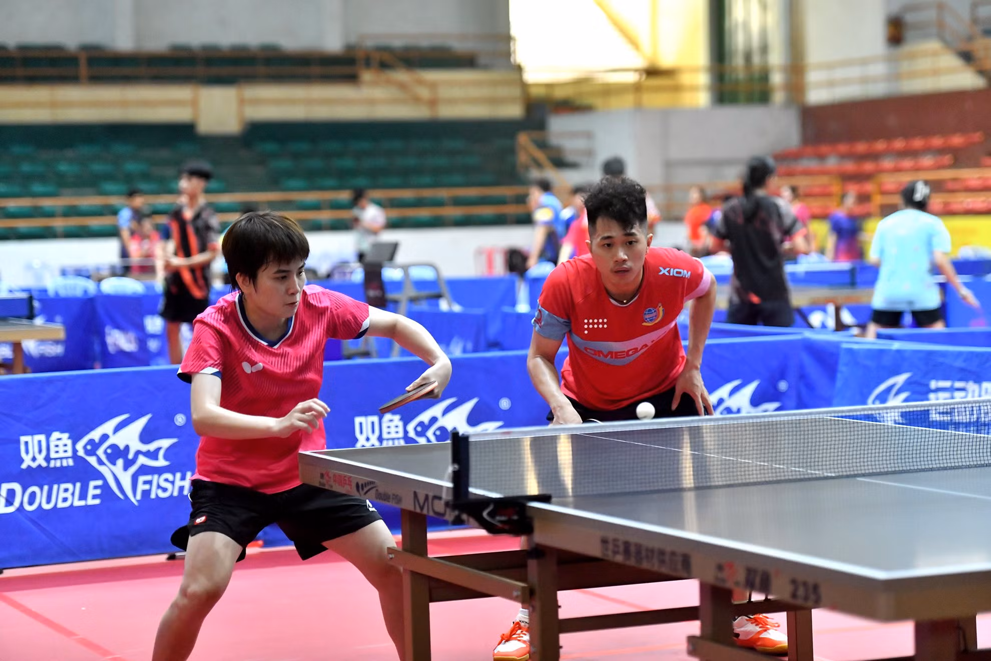 Đôi nam nữ Đức Tuân - Diệu Khánh cũng đã có những đường bóng khởi động đầu tiên tại giải đấu năm nay.