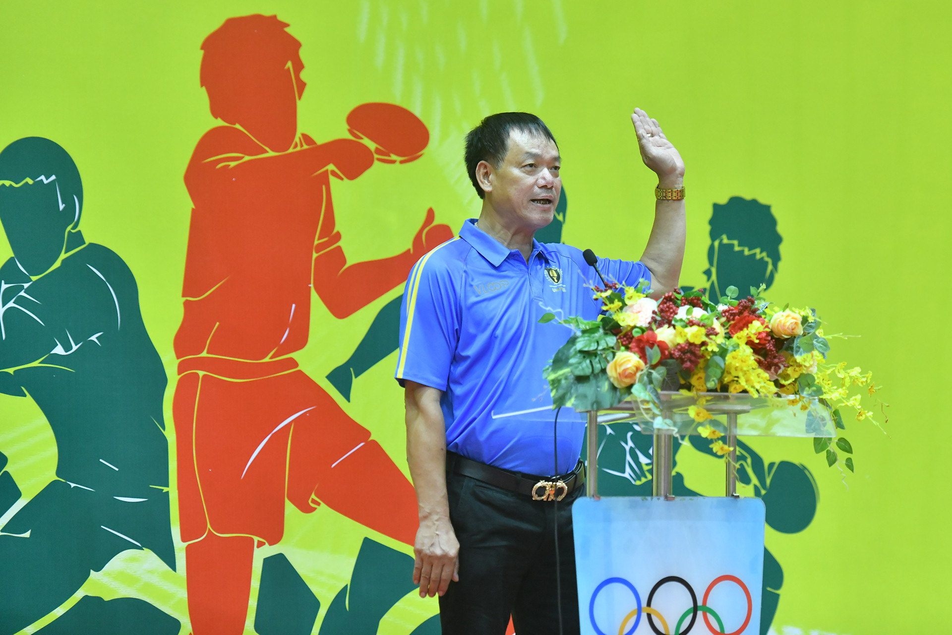 Ông Tô Đức Hòa - Trọng tài cấp quốc gia đại diện lực lượng trọng tài tham gia làm nhiệm vụ tại giải đọc lời tuyên thệ.