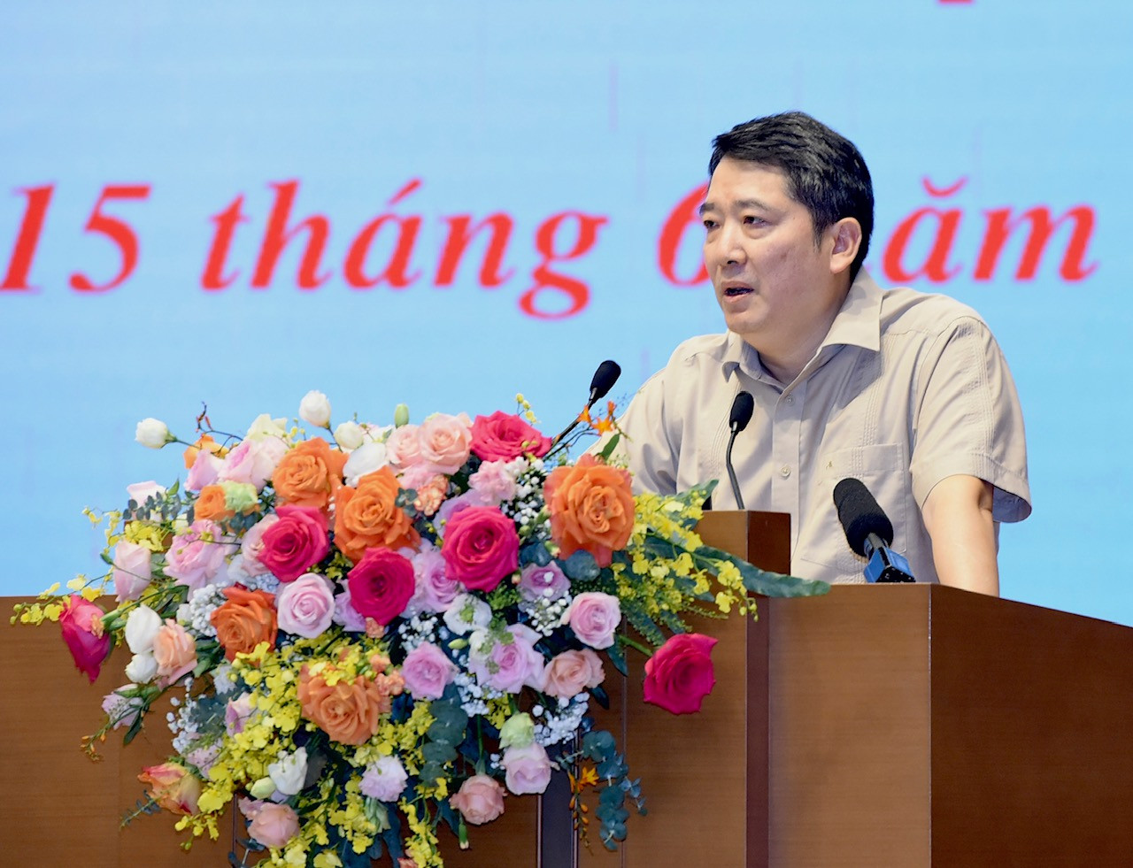 Thứ trưởng Tài chính Cao Anh Tuấn phát biểu.