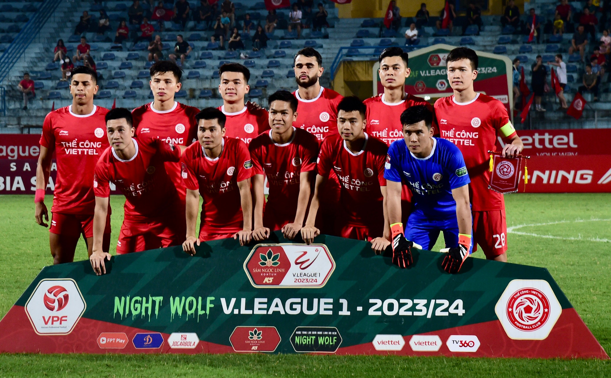 Đội hình xuất phát của Thể Công Viettel.