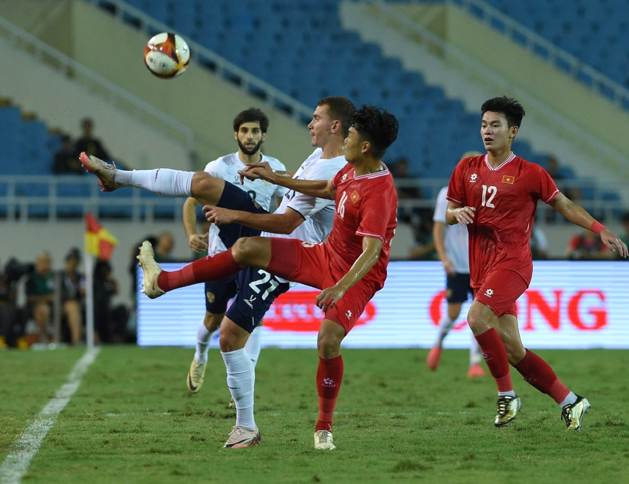 Phút 77, Musaev đệm bóng cận thành sau đường căng ngang của đồng đội để ấn định tỷ số chung cuộc 3-0 với chiến thắng thuộc về đội tuyển Nga.