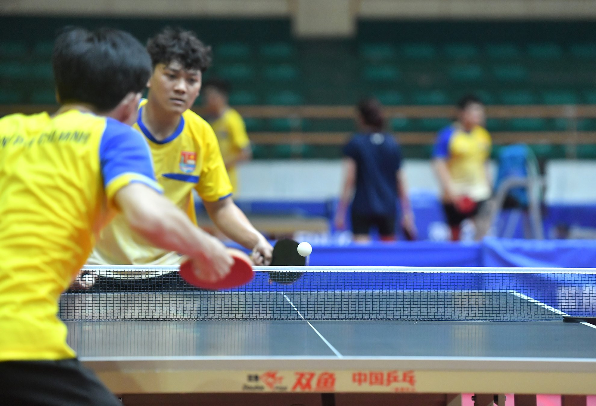 Các vận động viên đoàn TP Hồ Chí Minh tập luyện cùng nhau.