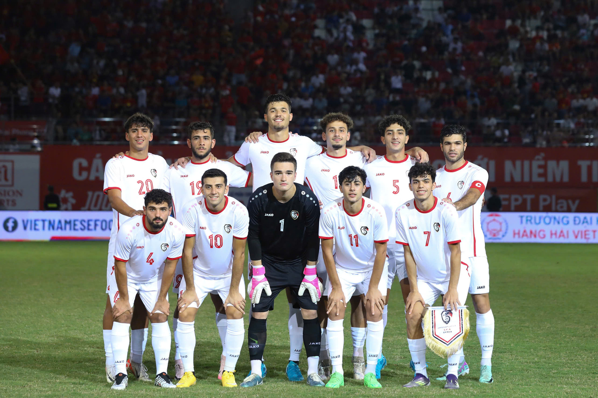 Đội hình xuất phát của U20 Syria.