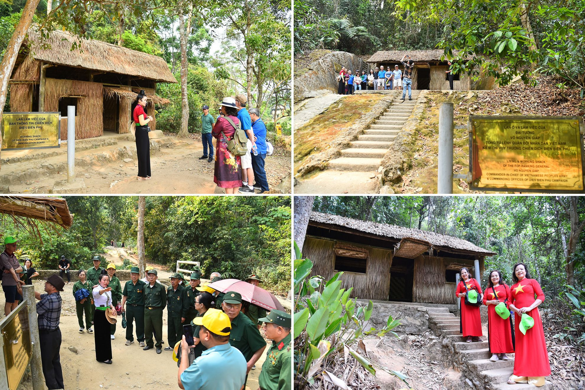 Sở Chỉ huy chiến dịch Điện Biên Phủ hiện còn lưu giữ nhiều di tích có giá trị lịch sử tiêu biểu như lán ở và làm việc của Đại tướng Võ Nguyên Giáp; lán ở, nơi làm việc, hầm ngủ của Phó Tổng Tham mưu trưởng Hoàng Văn Thái. Đến với di tích Sở Chỉ huy, du khách còn được tham quan trạm gác tiền tiêu, lán ngủ điện báo viên, hầm tổng đài điện thoại, lán làm việc của Ban Thông tin, nhà tác chiến - nơi giao ban hàng ngày của Bộ Chỉ huy, hội trường - nơi diễn ra các Hội nghị cán bộ do Đảng ủy và Bộ Chỉ huy triệu tập, bếp Hoàng Cầm… tất cả được chỉnh trang, tu sửa gọn gàng, sạch đẹp. Sở Chỉ huy chiến dịch Điện Biên Phủ hiện còn lưu giữ nhiều di tích có giá trị lịch sử tiêu biểu như lán ở và làm việc của Đại tướng Võ Nguyên Giáp; lán ở, nơi làm việc, hầm ngủ của Phó Tổng Tham mưu trưởng Hoàng Văn Thái. Đến với di tích Sở Chỉ huy, du khách còn được tham quan trạm gác tiền tiêu, lán ngủ điện báo viên, hầm tổng đài điện thoại, lán làm việc của Ban Thông tin, nhà tác chiến - nơi giao ban hàng ngày của Bộ Chỉ huy, hội trường - nơi diễn ra các Hội nghị cán bộ do Đảng ủy và Bộ Chỉ huy triệu tập, bếp Hoàng Cầm… tất cả được chỉnh trang, tu sửa gọn gàng, sạch đẹp.