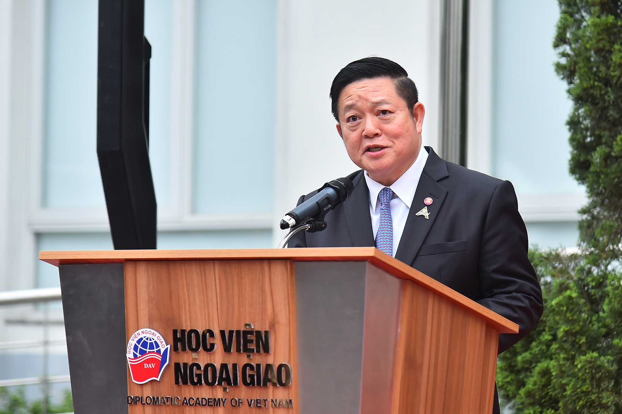 Tổng Thư ký ASEAN Kao Kim Hourn phát biểu tại buổi lễ.