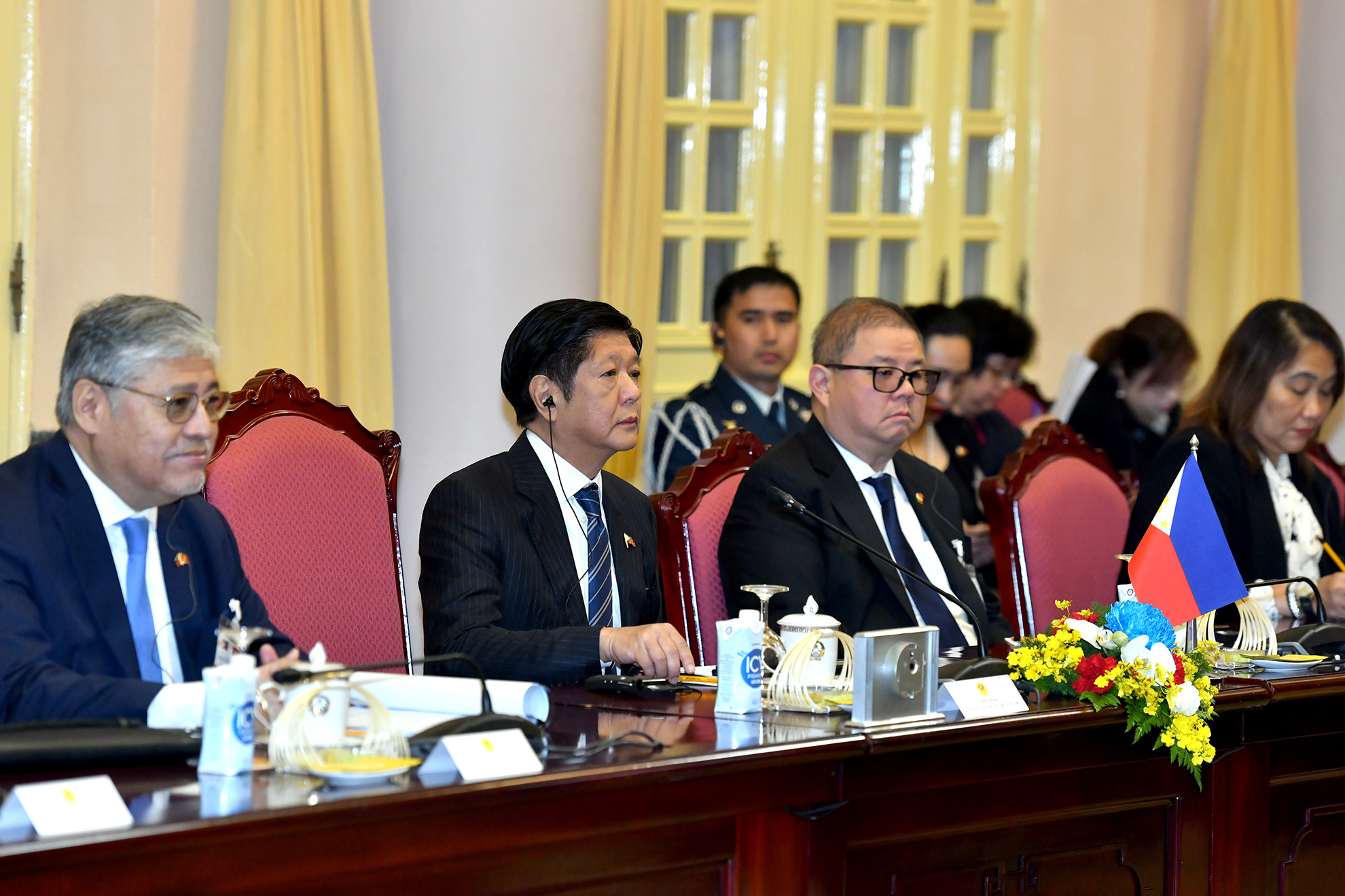 Tổng thống Philippines Ferdinand Romualdez Marcos Jr. phát biểu tại buổi hội đàm với Chủ tịch nước Võ Văn Thưởng.