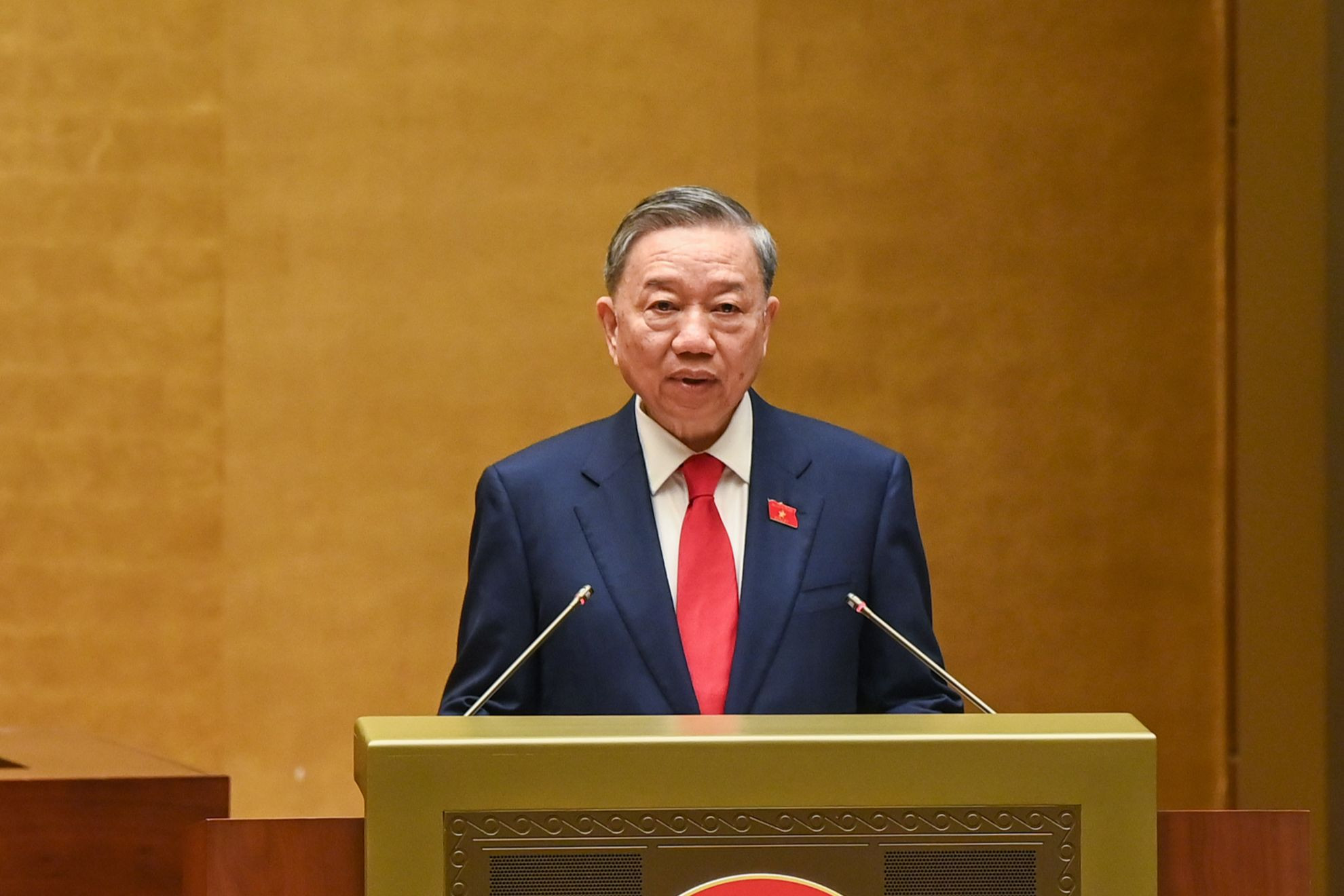 Chủ tịch nước Tô Lâm phát biểu sau Lễ tuyên thệ nhậm chức.