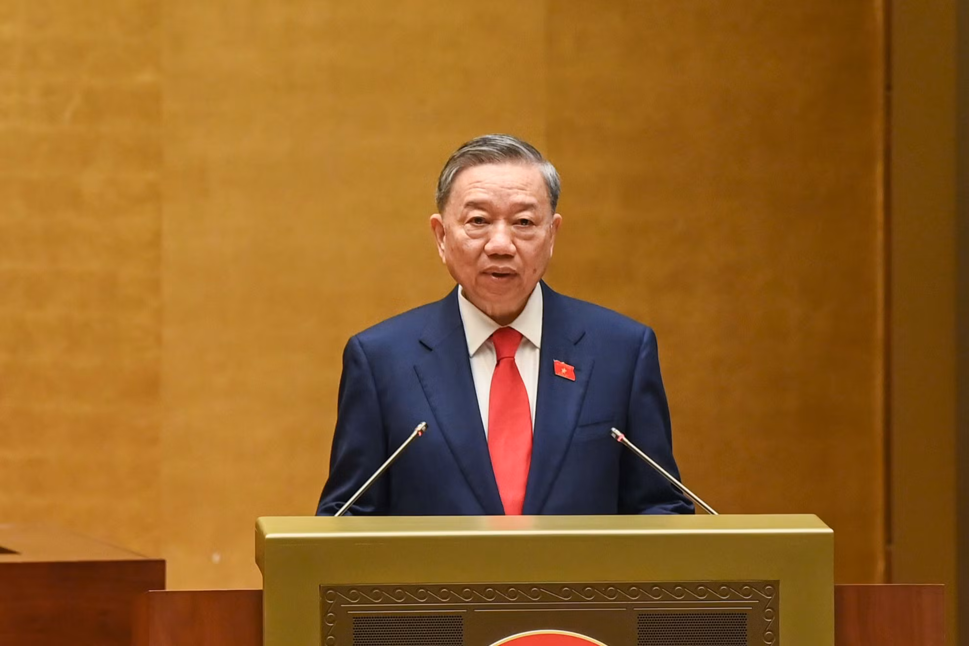 Chủ tịch nước Tô Lâm phát biểu sau Lễ tuyên thệ nhậm chức.