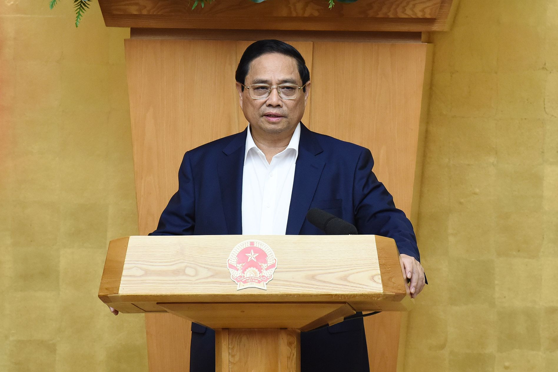 Thủ tướng Phạm Minh Chính phát biểu tại Phiên họp Chính phủ thường kỳ tháng 7 năm 2024.
