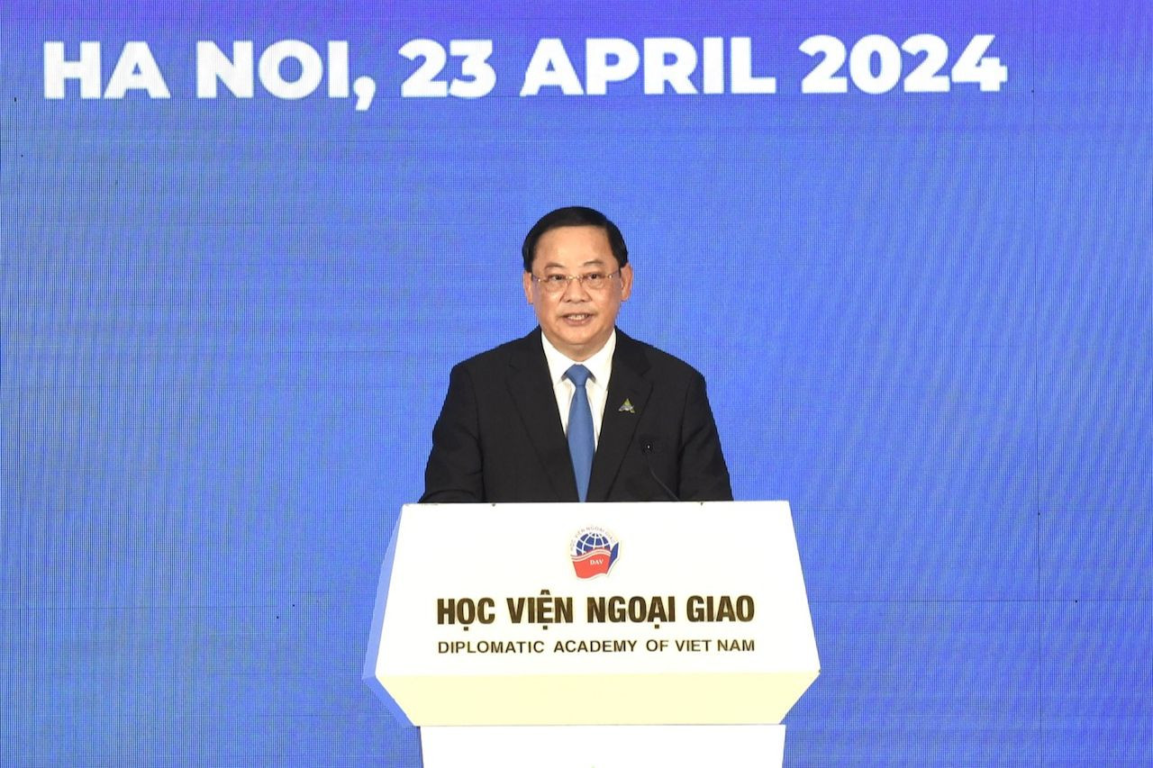 Thủ tướng Lào Sonexay Siphandone phát biểu tại Diễn đàn Tương lai ASEAN 2024.