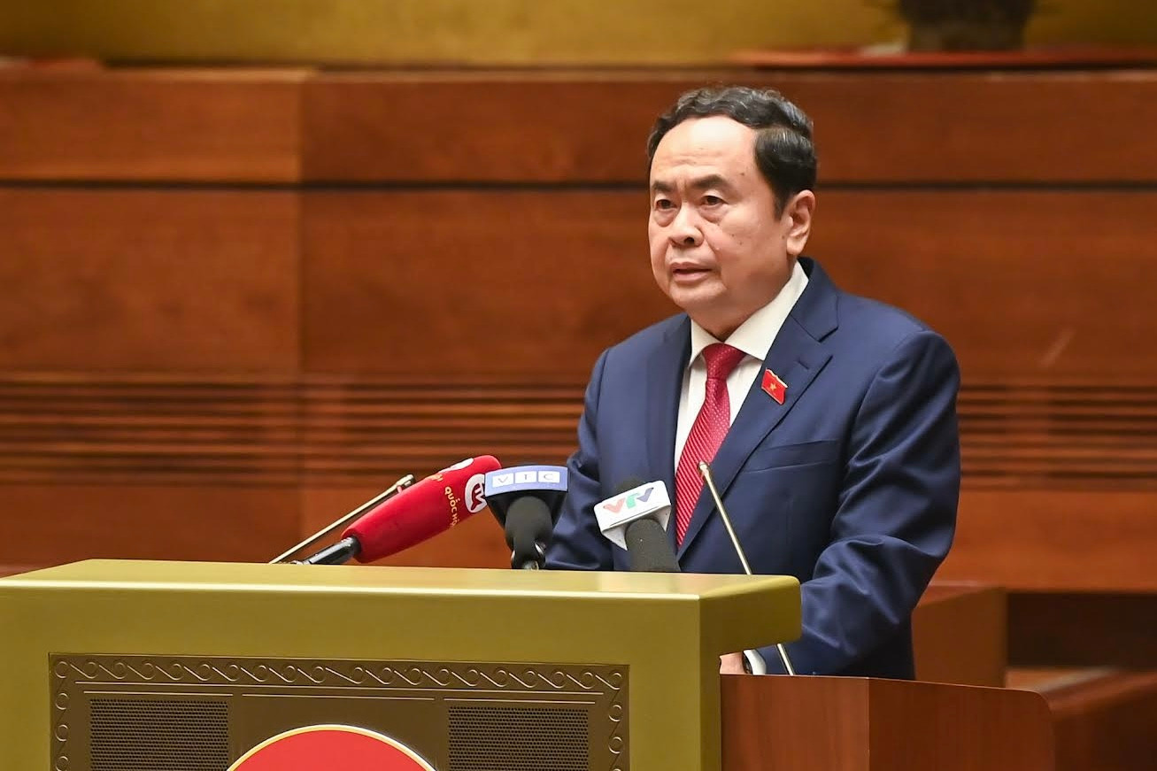 Chủ tịch Quốc hội Trần Thanh Mẫn phát biểu chỉ đạo tại buổi lễ.