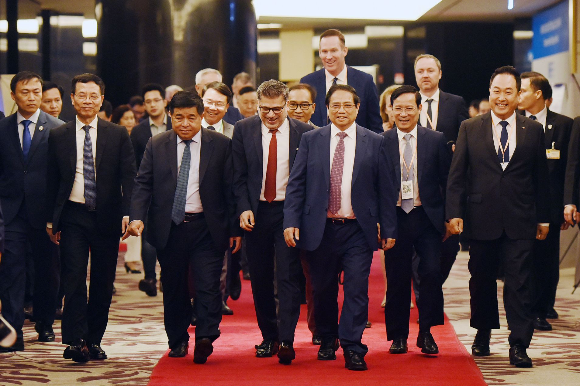 Thủ tướng Phạm Minh Chính đến dự Diễn đàn doanh nghiệp Việt Nam thường niên.