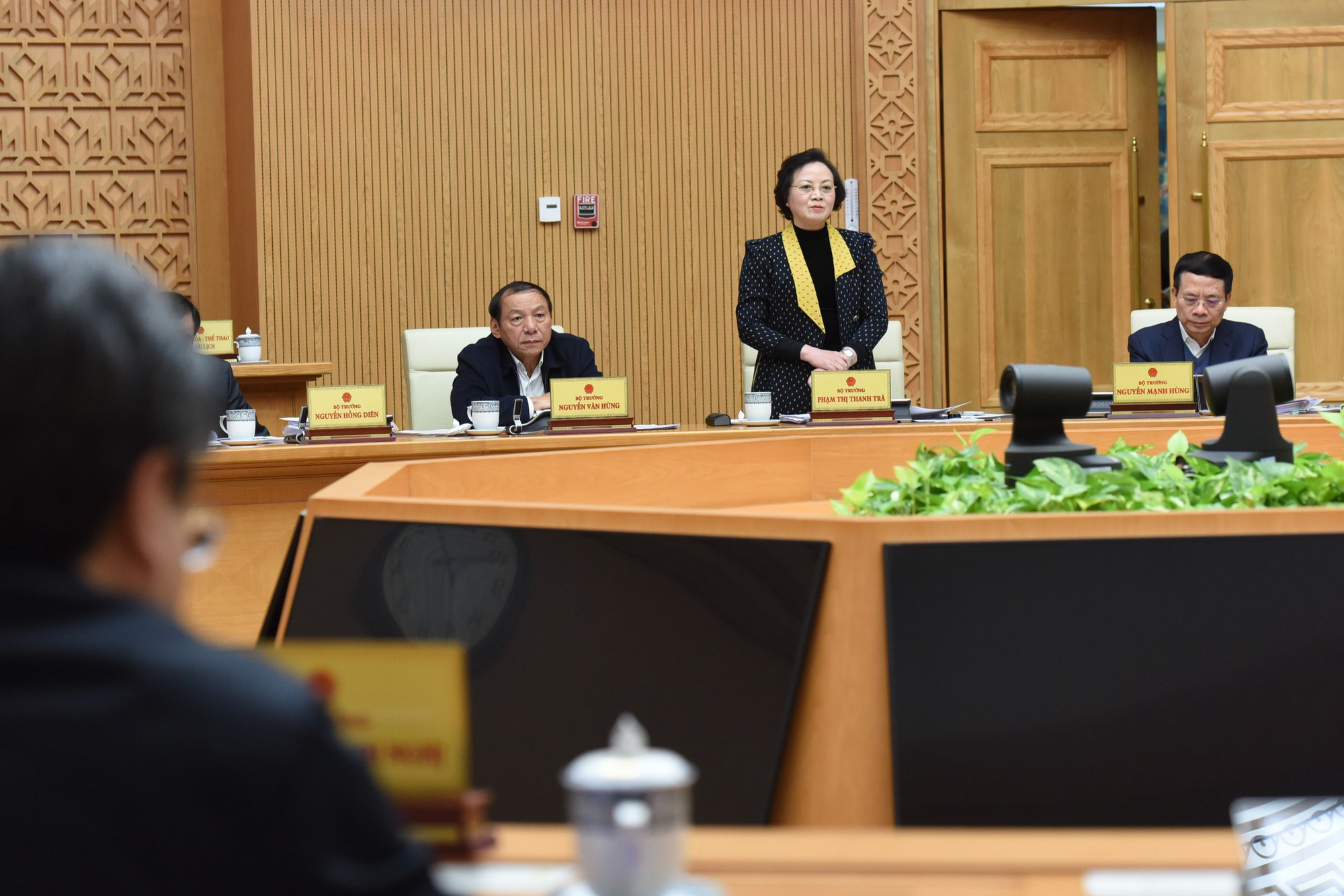 Bộ trưởng Nội vụ Phạm Thị Thanh Trà phát biểu.