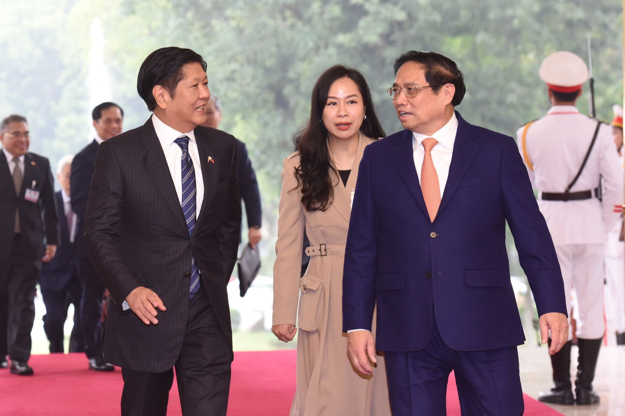 Thủ tướng Phạm Minh Chính đón Tổng thống Philippines Ferdinand Romualdez Marcos Jr.