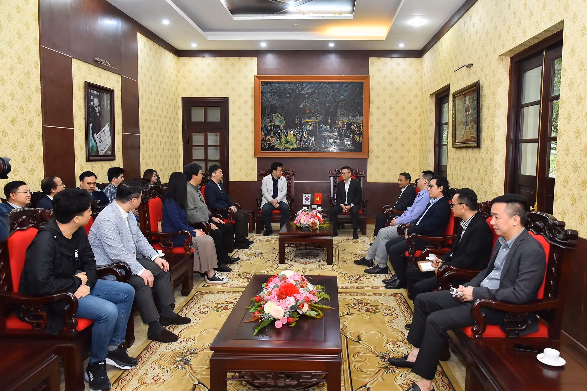 Quang cảnh buổi tiếp. Quang cảnh buổi tiếp.