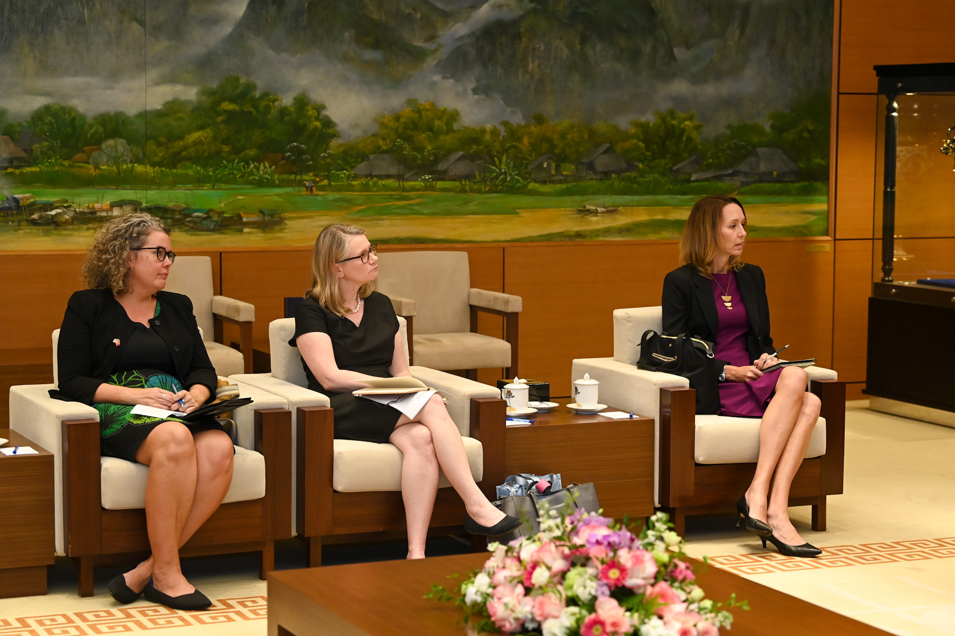 Các đại biểu Hoa Kỳ dự buổi tiếp.