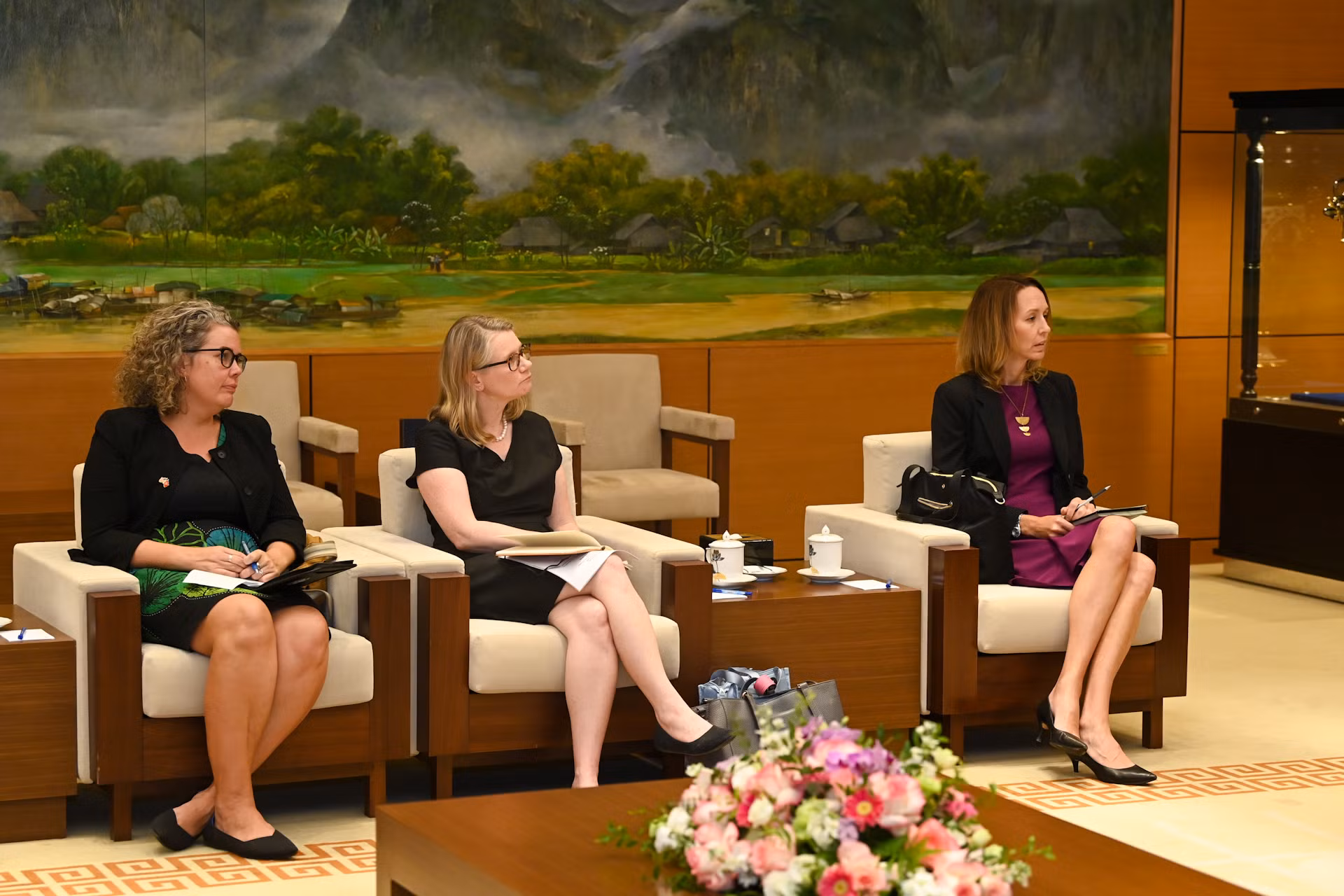 Các đại biểu Hoa Kỳ dự buổi tiếp.