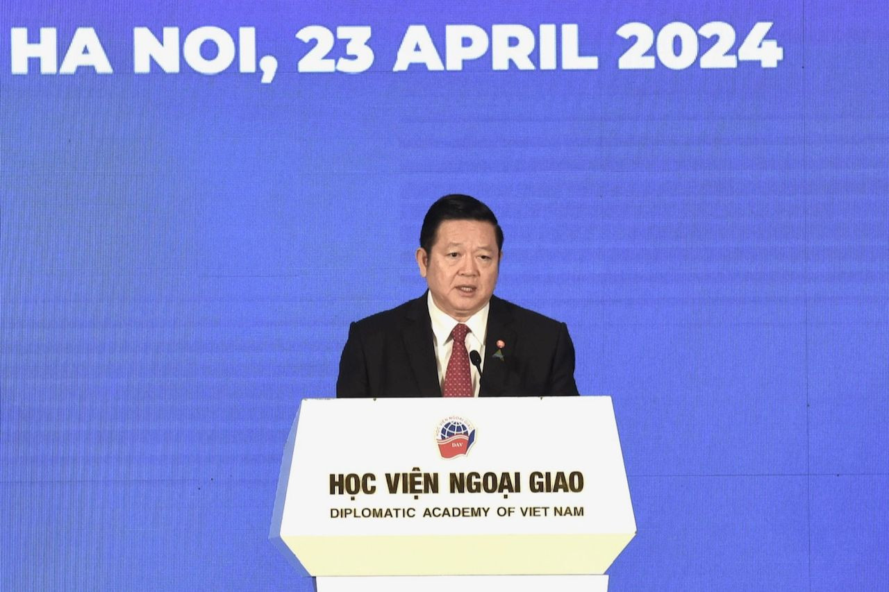 Tổng Thư ký ASEAN Kao Kim Hourn phát biểu tại Diễn đàn Tương lai ASEAN 2024.
