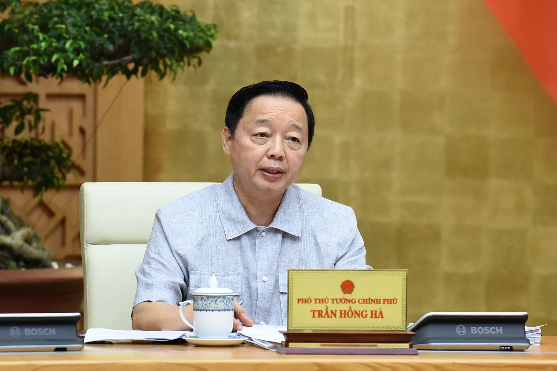 Phó Thủ tướng Trần Hồng Hà Phát biểu tại phiên họp.