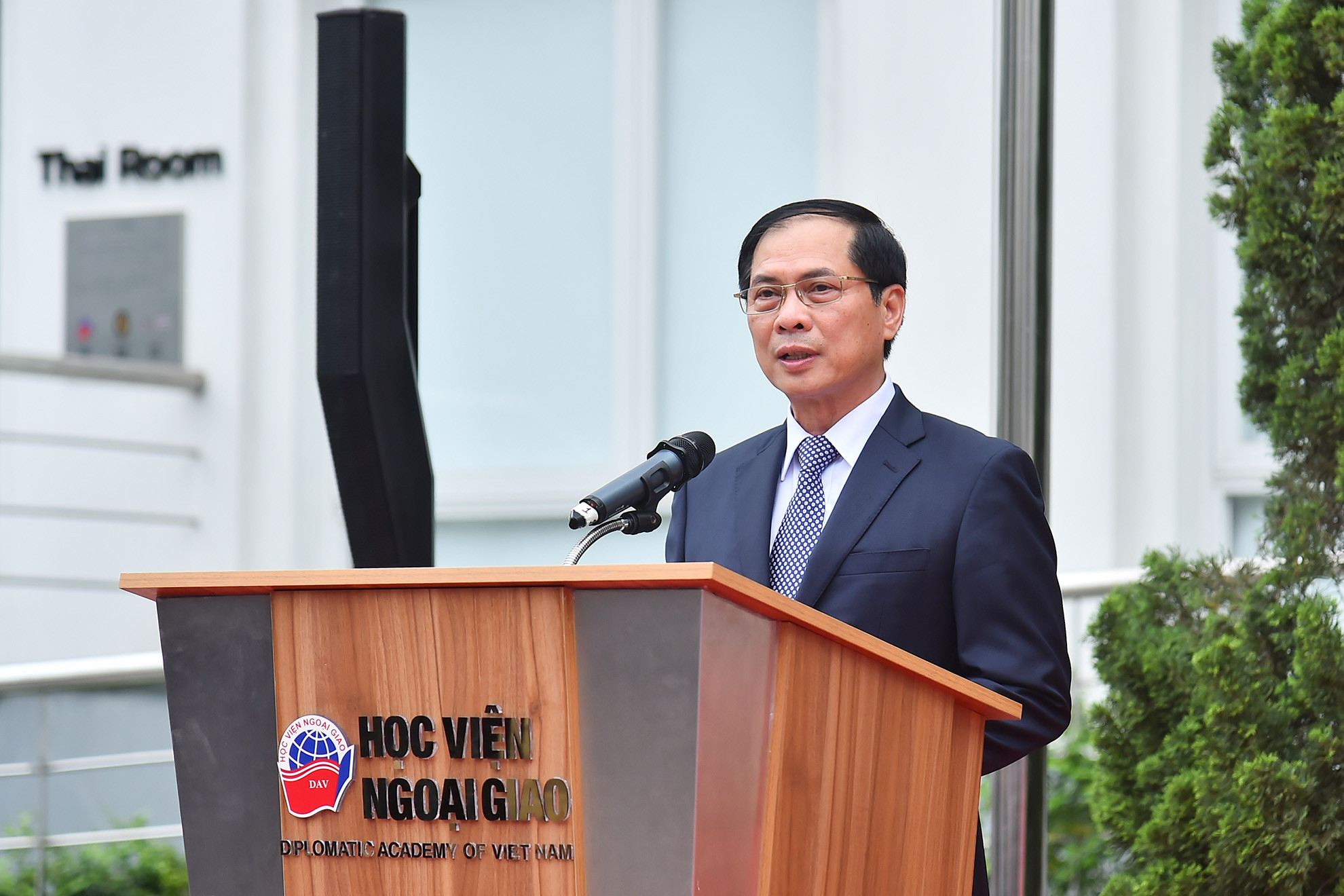 Bộ trưởng Ngoại giao Bùi Thanh Sơn phát biểu tại buổi lễ.