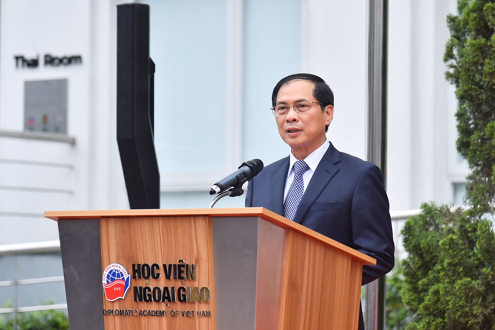 Bộ trưởng Ngoại giao Bùi Thanh Sơn phát biểu tại buổi lễ.