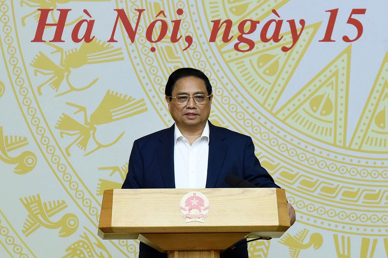 Thủ tướng Phạm Minh Chính, Trưởng Ban Chỉ đạo Cải cách hành chính của Chính phủ phát biểu chỉ đạo phiên họp.