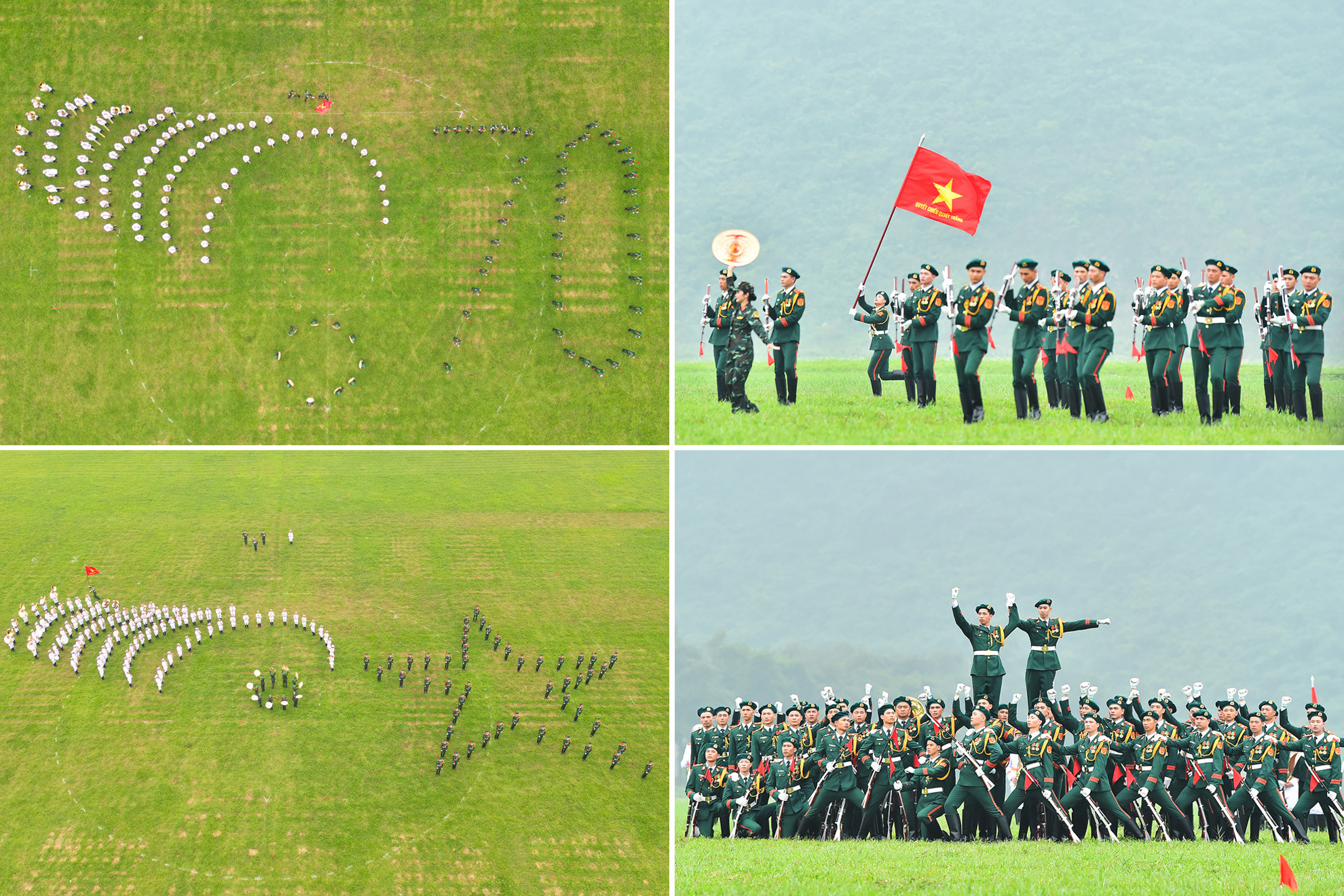 Màn trình diễn các tiết mục nghệ thuật của Đoàn nghi lễ Quân đội tại buổi tổng duyệt.