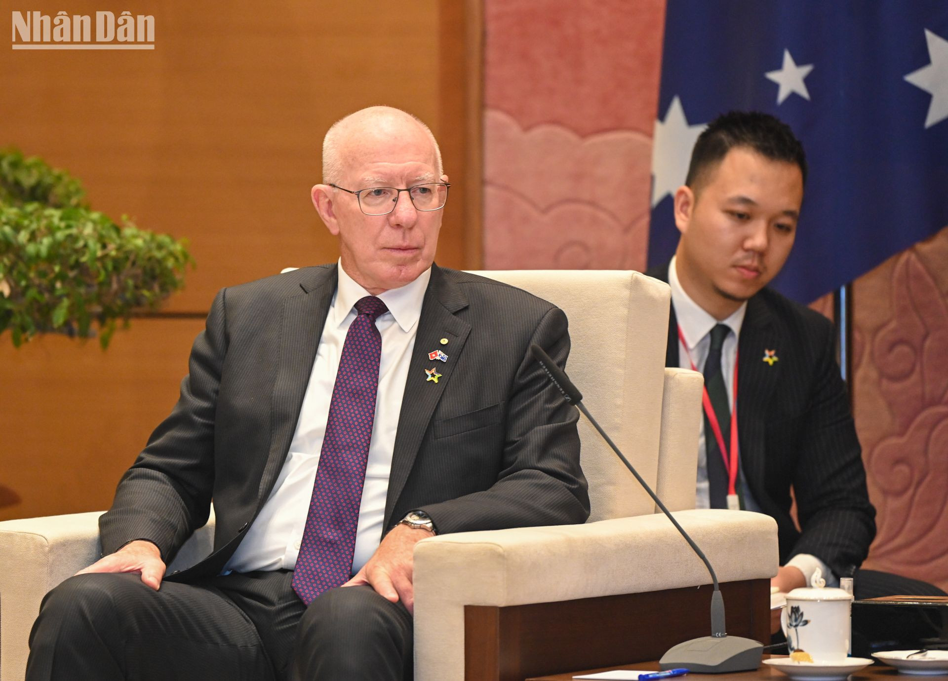 Toàn quyền Australia David Hurley phát biểu tại buổi tiếp. Toàn quyền Australia David Hurley phát biểu tại buổi tiếp.