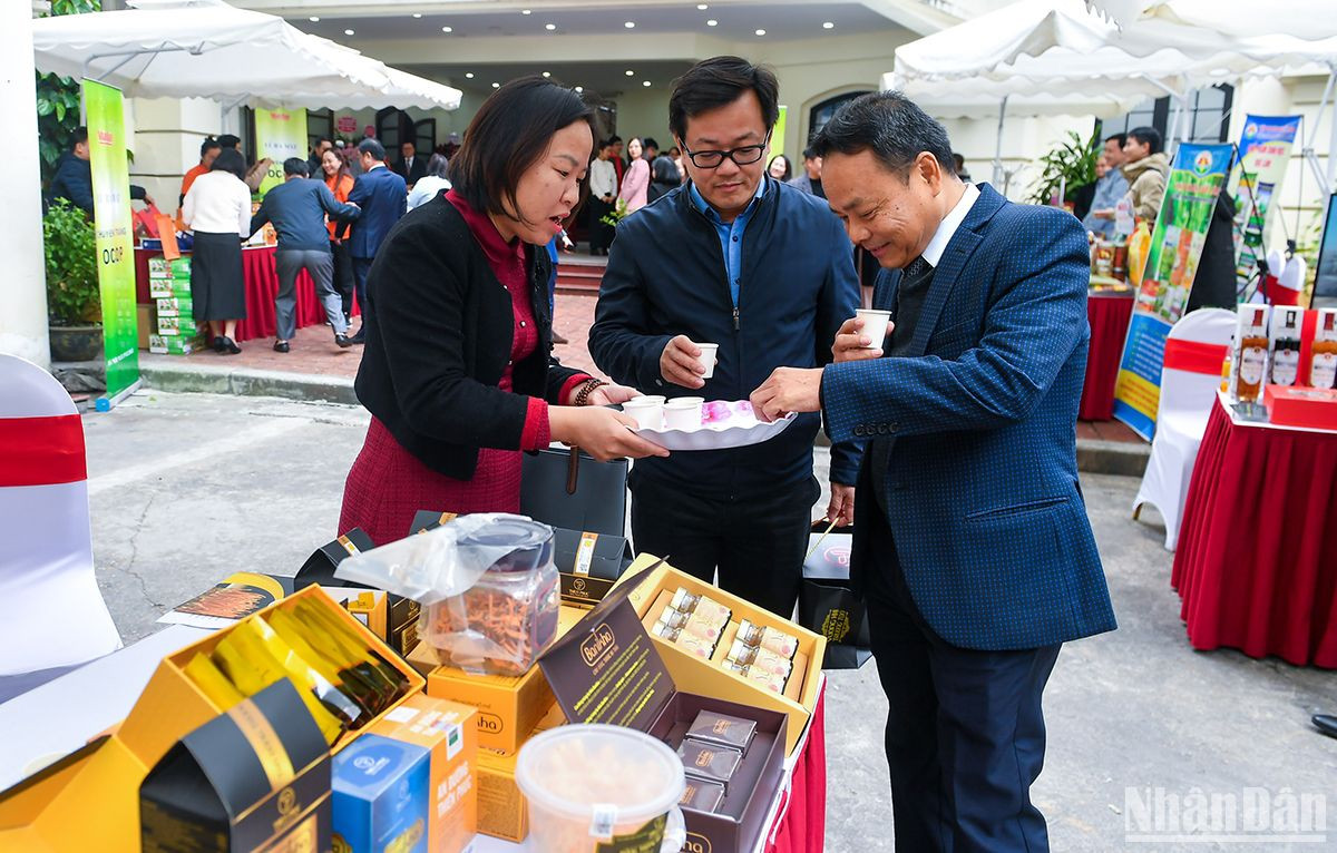 Các đại biểu tham quan và trải nghiệm các sản phẩm độc đáo tại Chương trình.