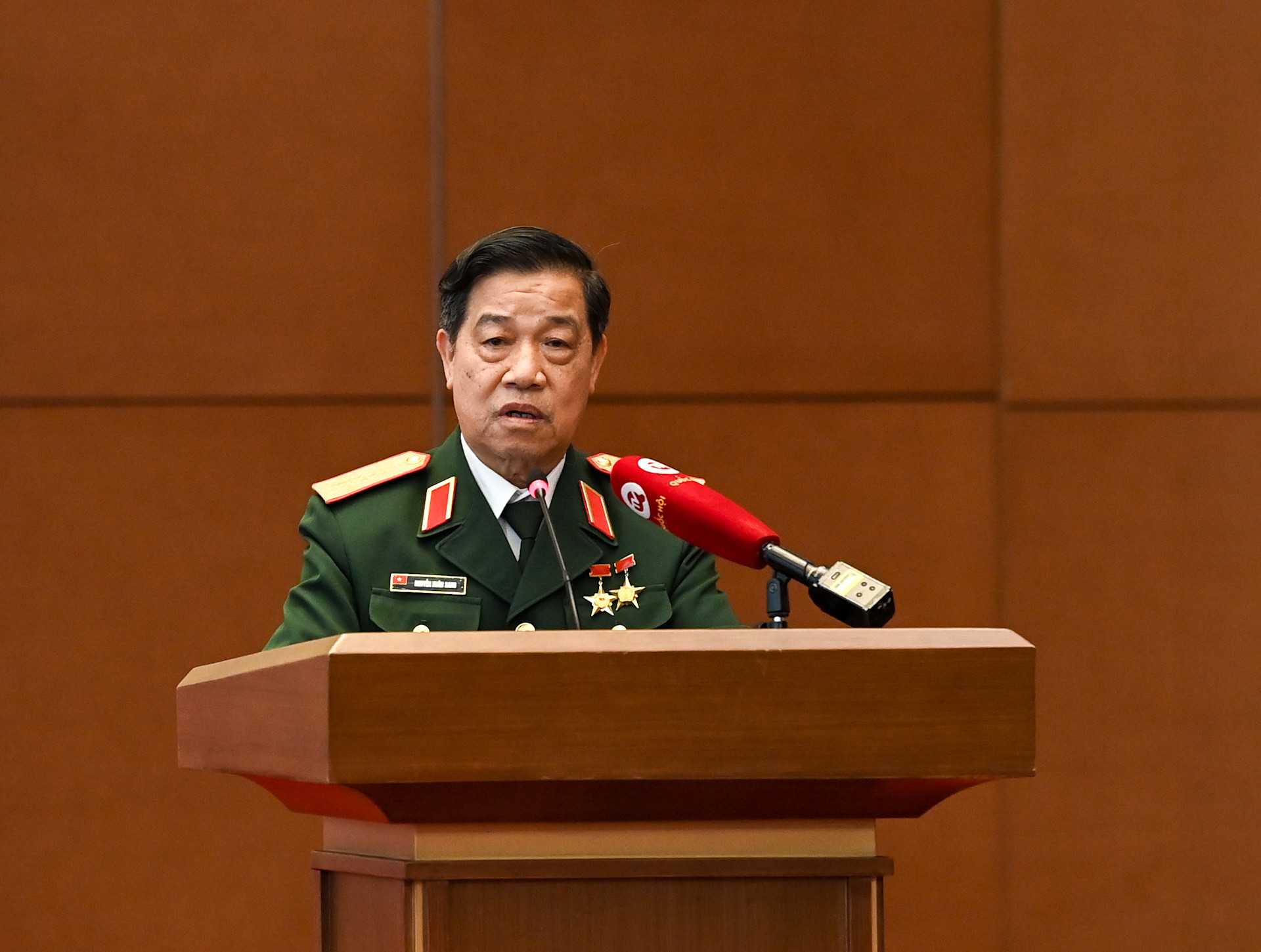 Đại diện Đoàn đại biểu người có công Trung đoàn 271 Quân khu Trị Thiên phát biểu tại buổi gặp mặt.